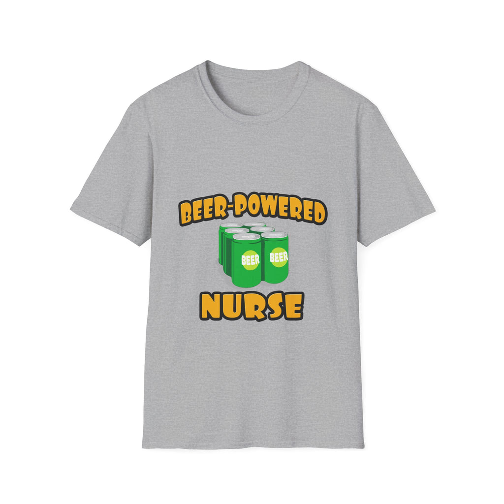 Beer Powered Nurse - Unisex Softstyle T-Shirt