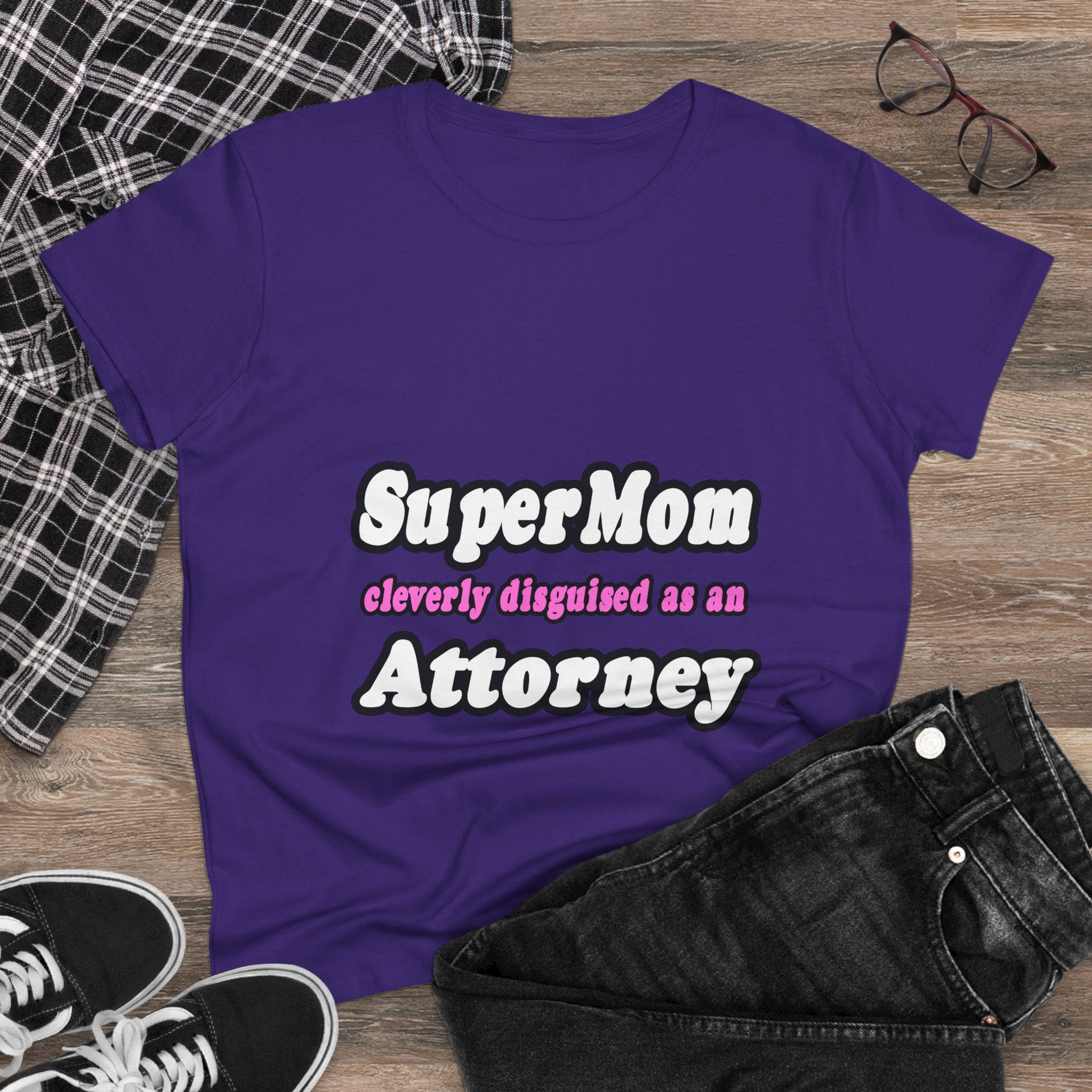 SuperMom Attorney - Women's Midweight Cotton Tee