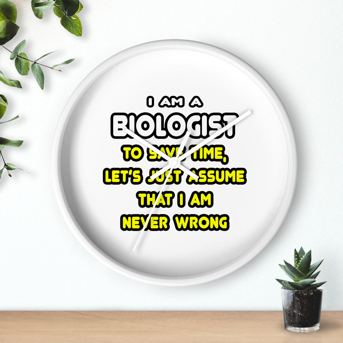 Funny Biologist T Shirts and Gifts - Wall Clock