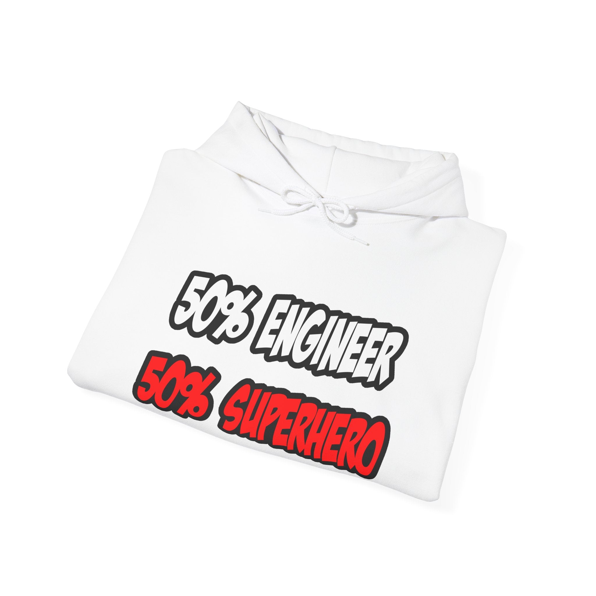 Half Engineer...Half Superhero - Unisex Heavy Blend™ Hooded Sweatshirt