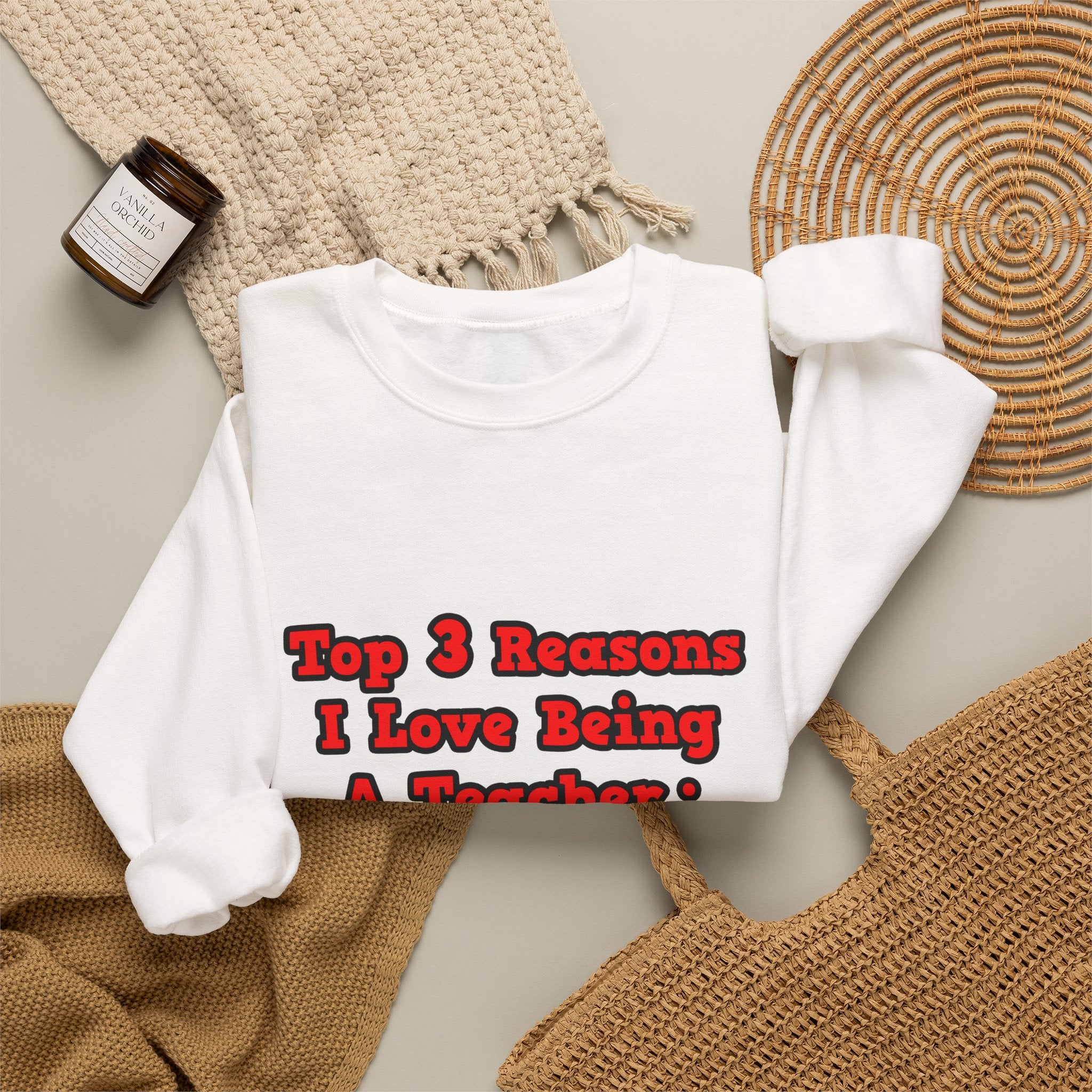 3 Reasons I Love Being a Teacher - Unisex Heavy Blend™ Crewneck Sweatshirt