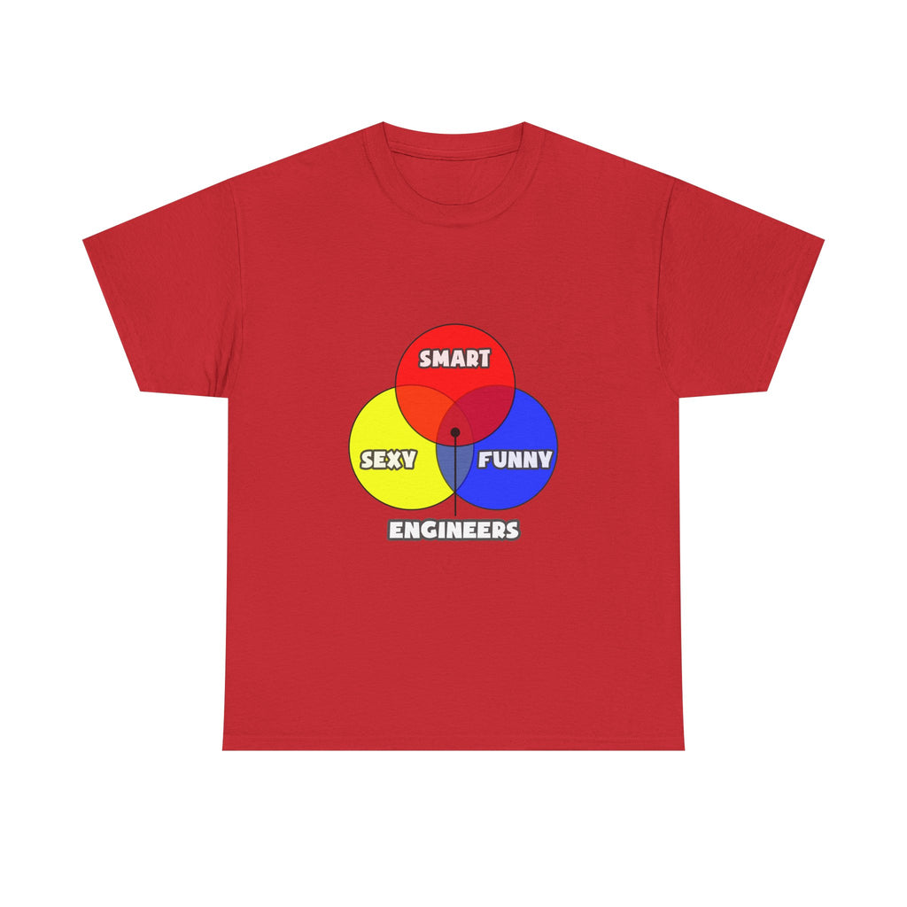 Venn Diagram .. Engineers - Unisex Heavy Cotton Tee