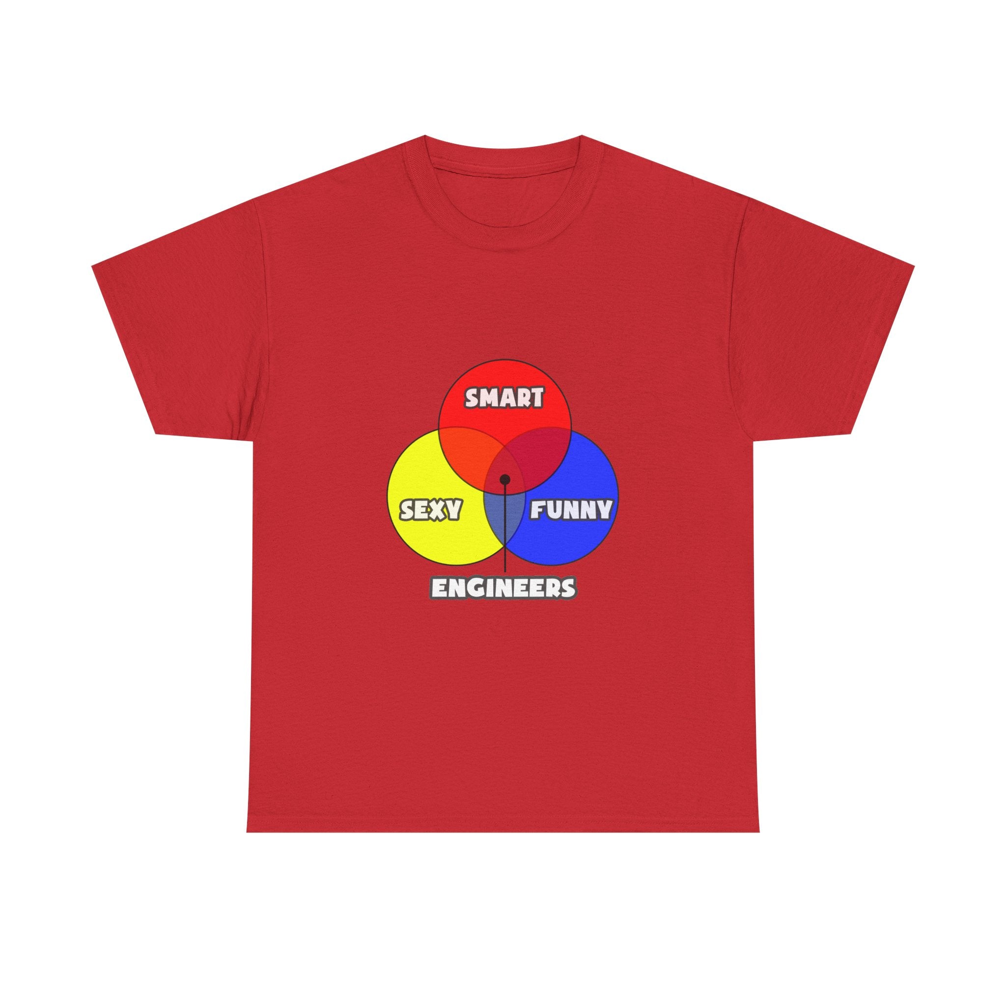 Venn Diagram .. Engineers - Unisex Heavy Cotton Tee