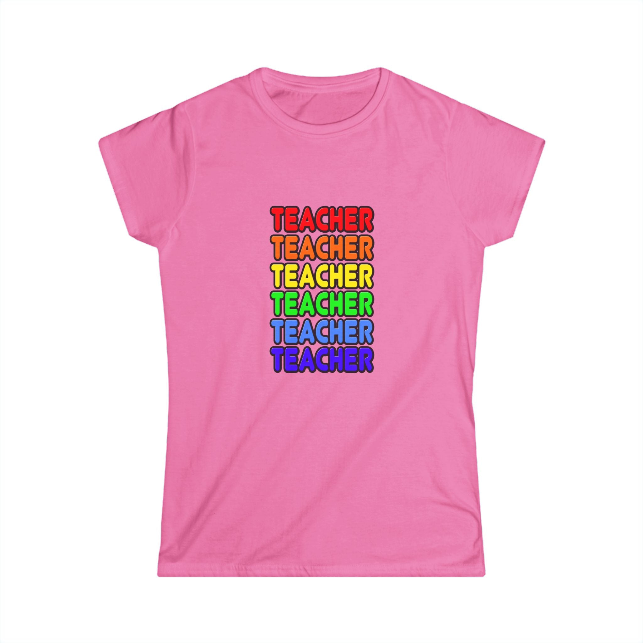 Rainbow Teacher - Women's Softstyle Tee
