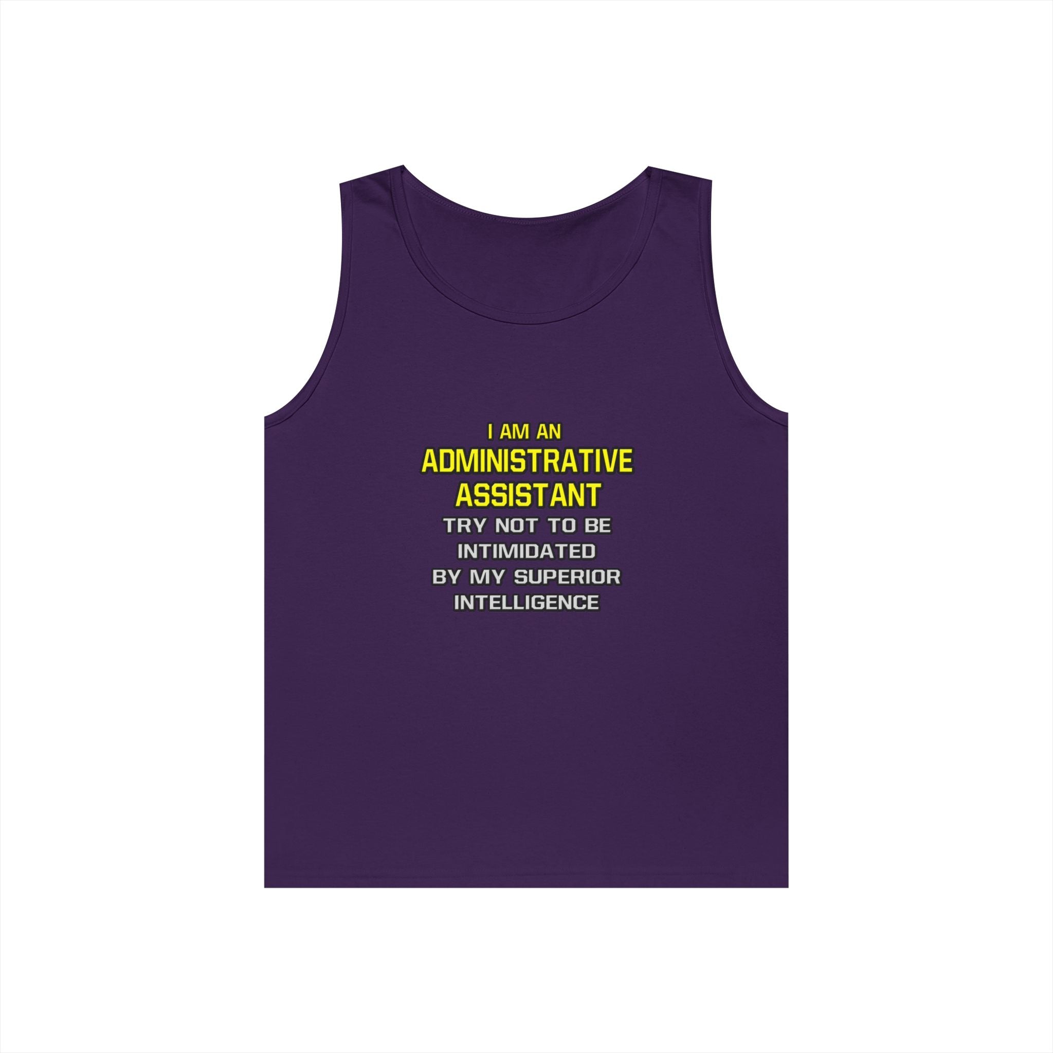 Administrative Assistant...Superior Intelligence - Unisex Heavy Cotton Tank Top