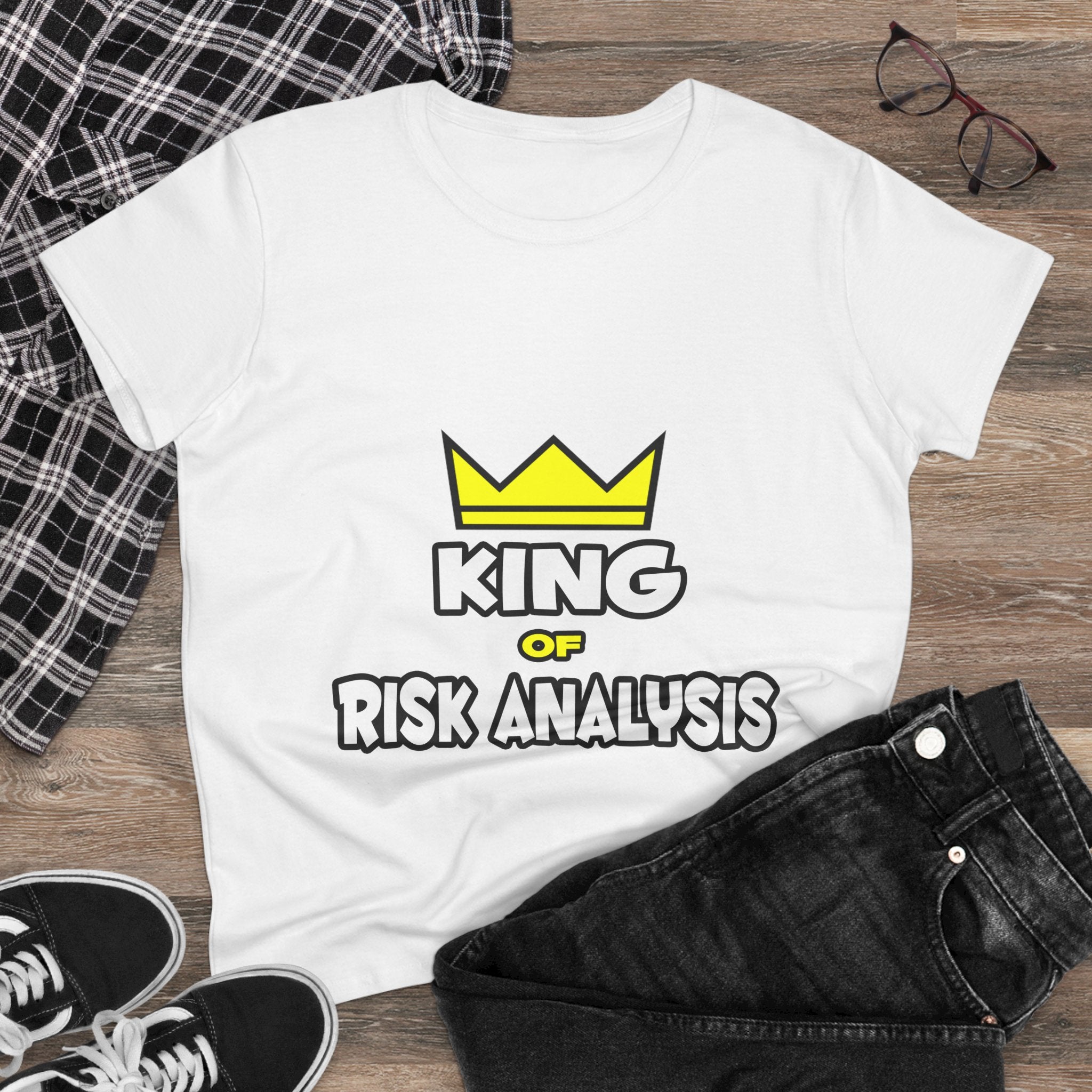 King of Risk Analysis - Women's Midweight Cotton Tee