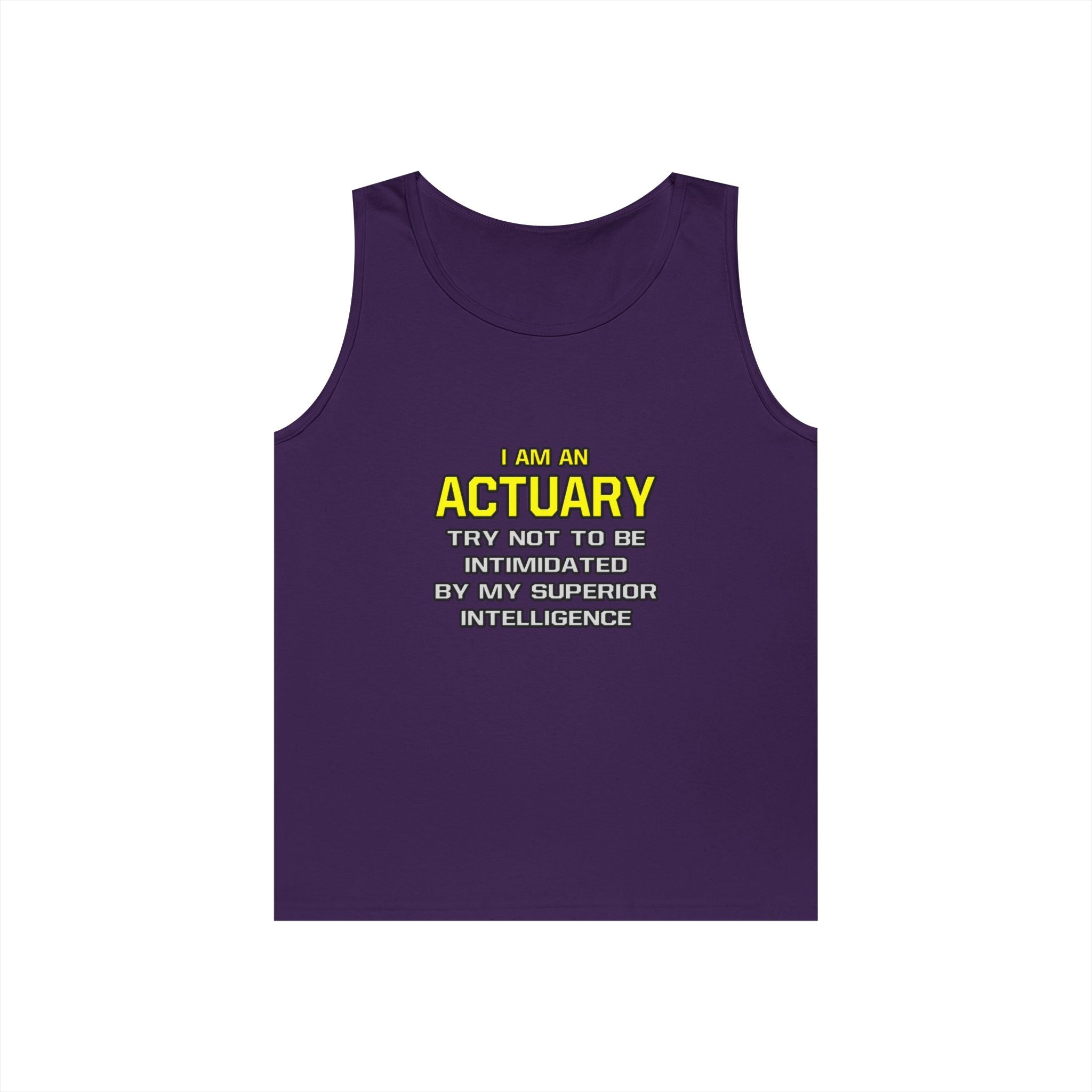 Actuary...Superior Intelligence - Unisex Heavy Cotton Tank Top