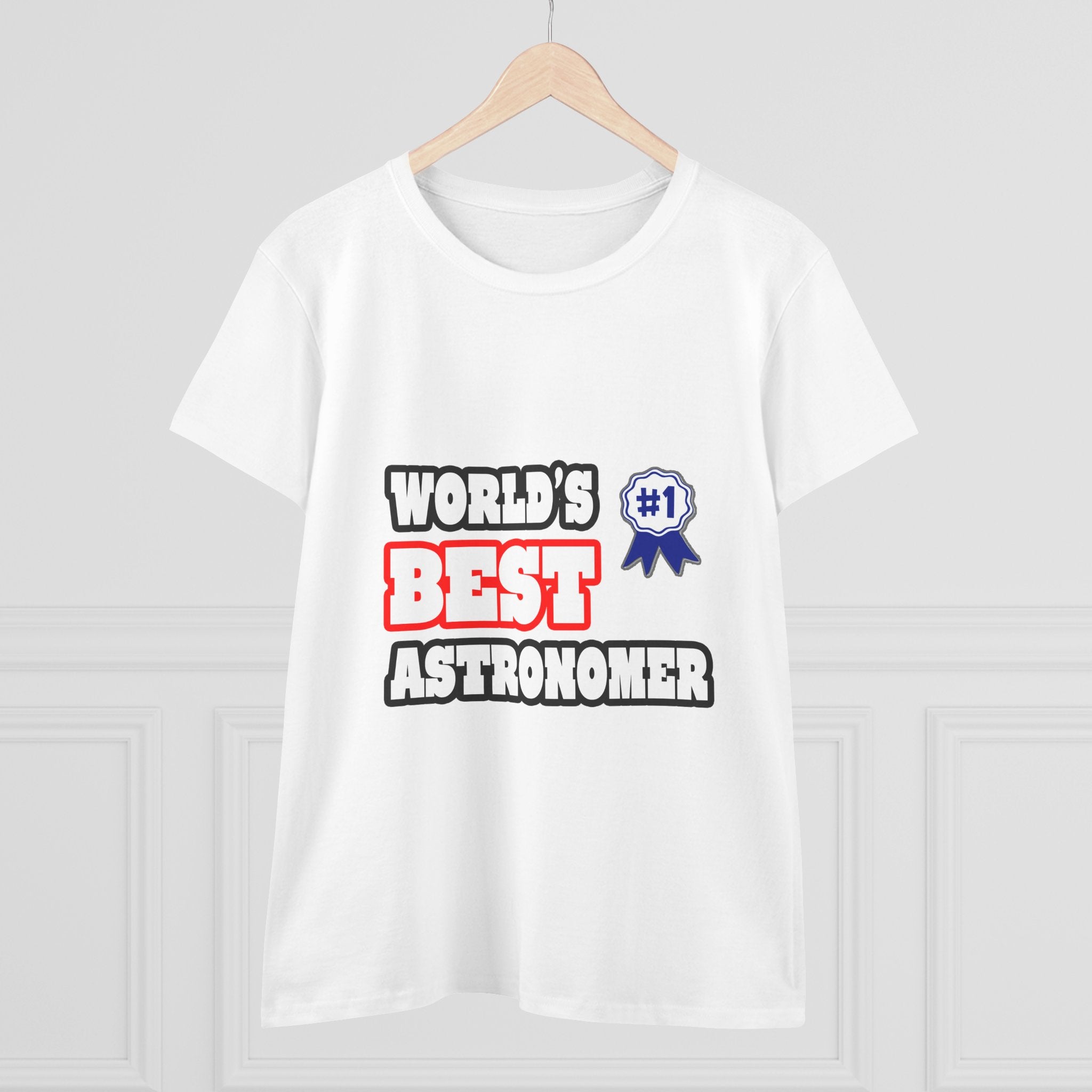 World's Best Astronomer - Women's Midweight Cotton Tee