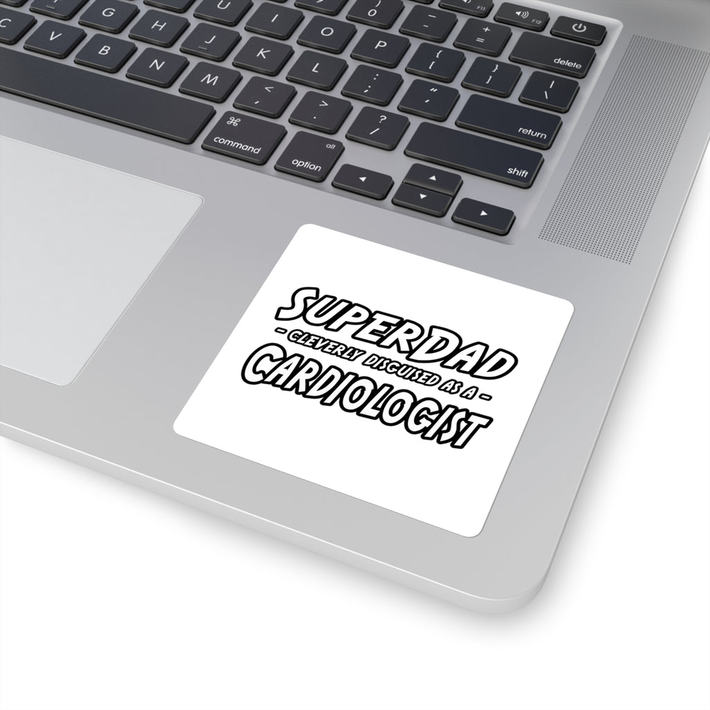 SuperDad...Cardiologist - Square Stickers