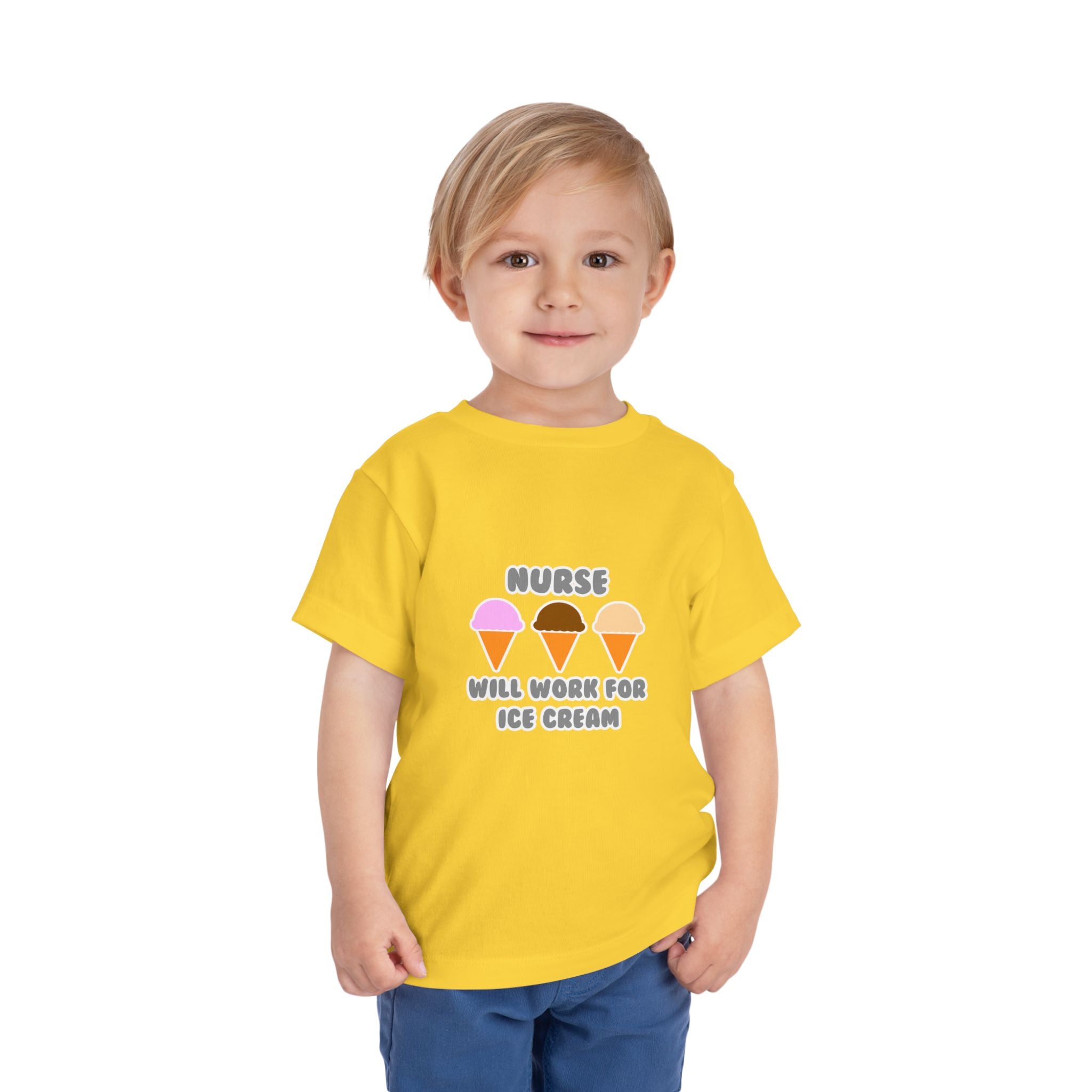 Nurse ... Will Work For Ice Cream - Toddler Short Sleeve Tee