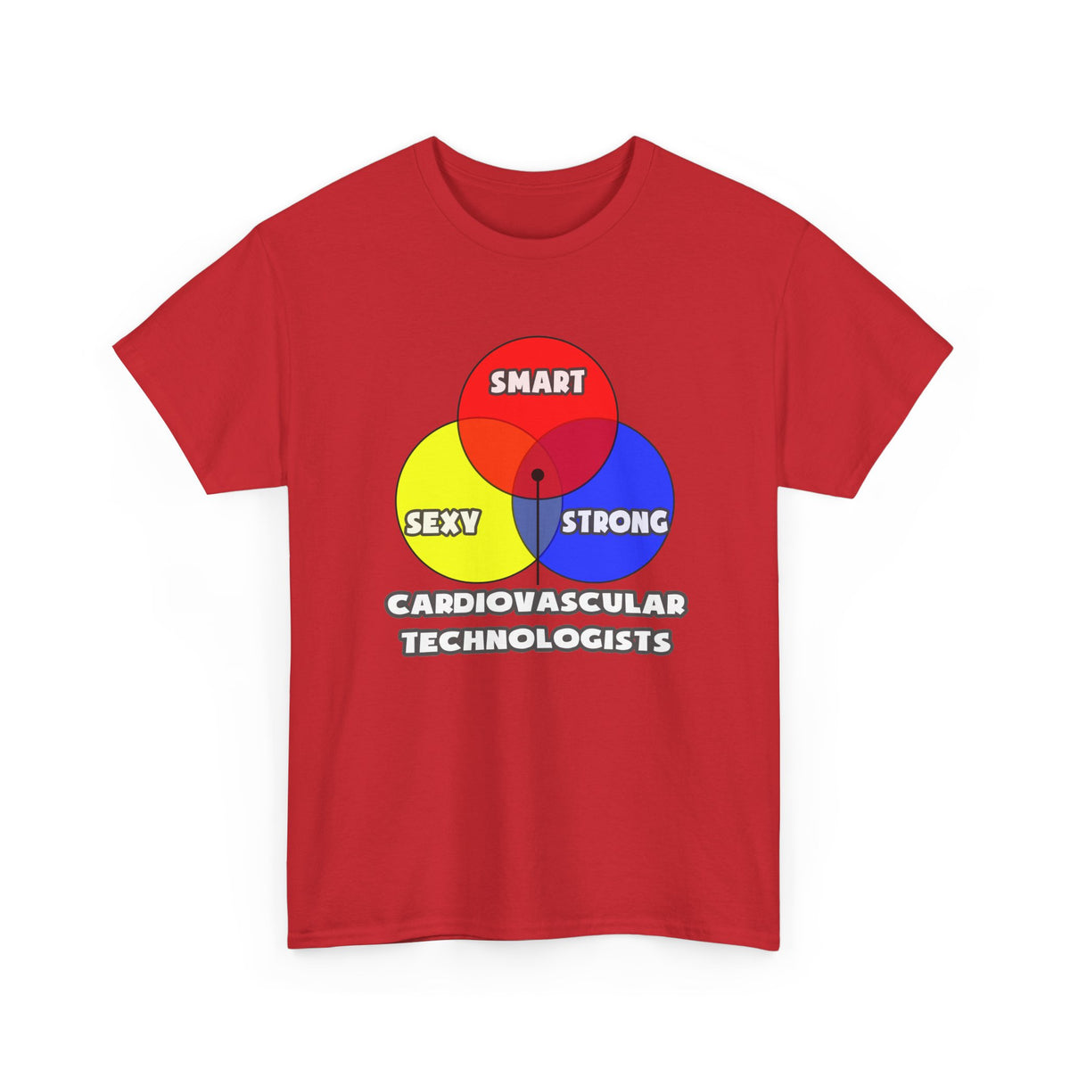 Venn Diagram .. Cardiovascular Technologists - Unisex Heavy Cotton Tee