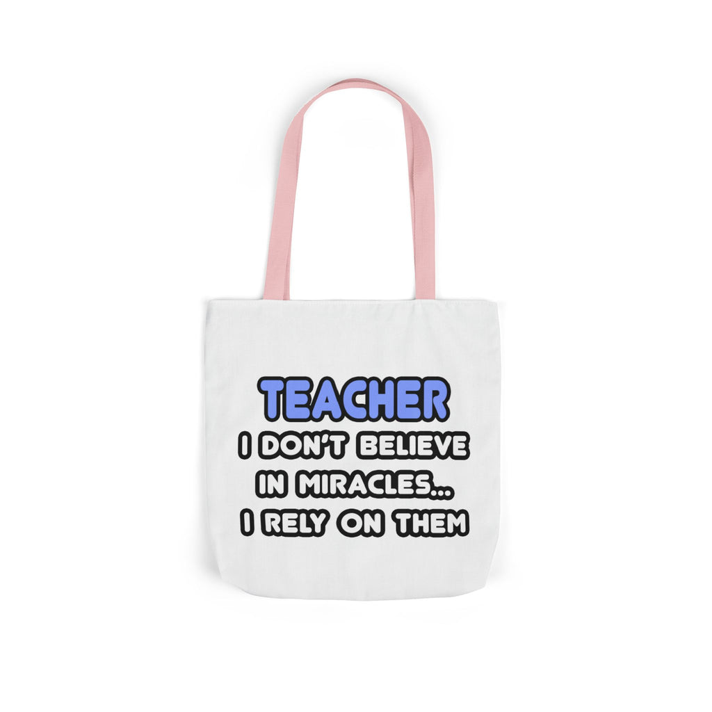 Miracles and Teachers - Canvas Tote Bag, 5-Color Straps