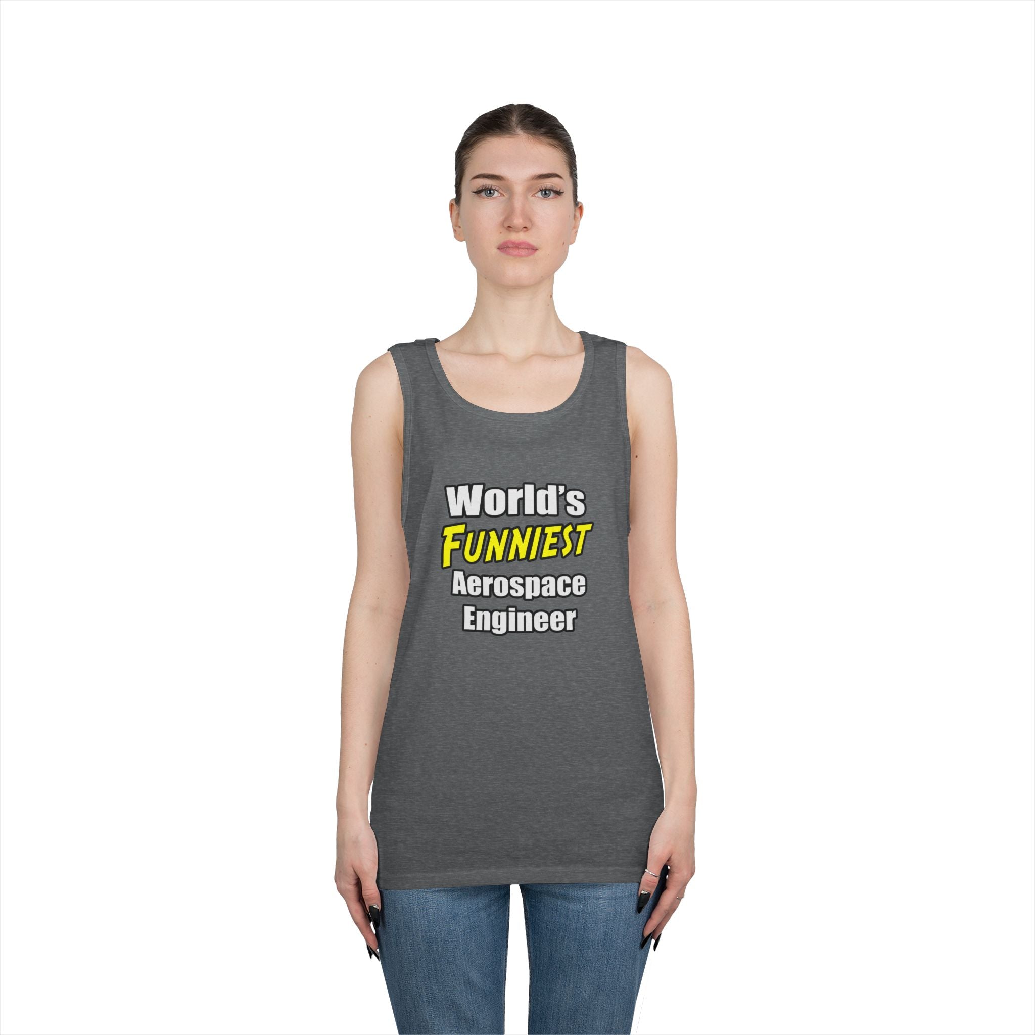 World's Funniest Aerospace Engineer - Unisex Heavy Cotton Tank Top