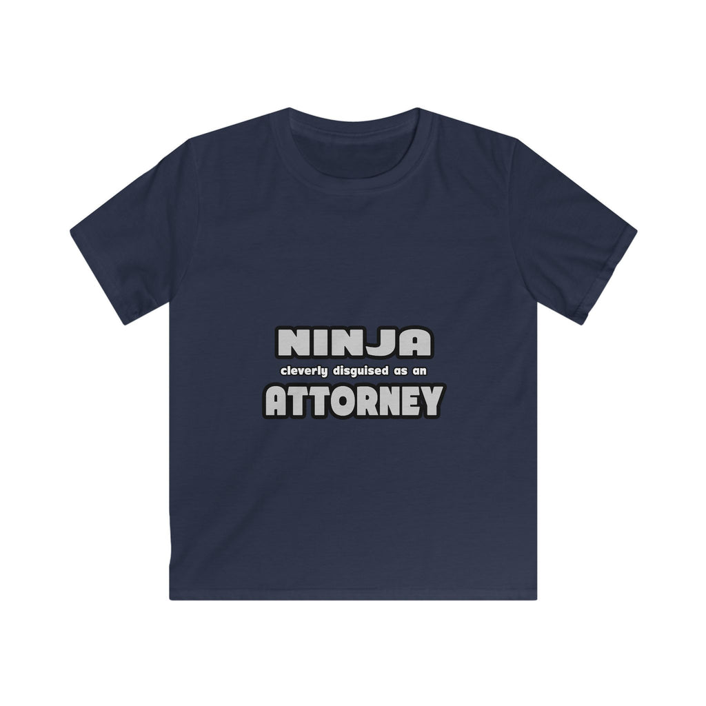 Ninja Cleverly Disguised As An Attorney - Kids Softstyle Tee
