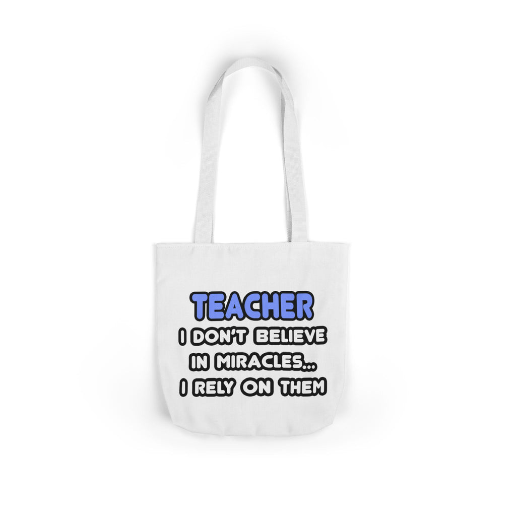 Miracles and Teachers - Canvas Tote Bag, 5-Color Straps