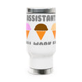 Administrative Asst ... Will Work For Ice Cream - Stainless Steel Travel Mug with Handle, 14oz