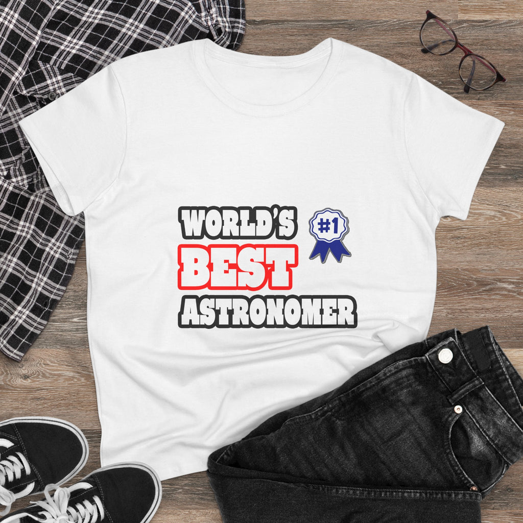 World's Best Astronomer - Women's Midweight Cotton Tee