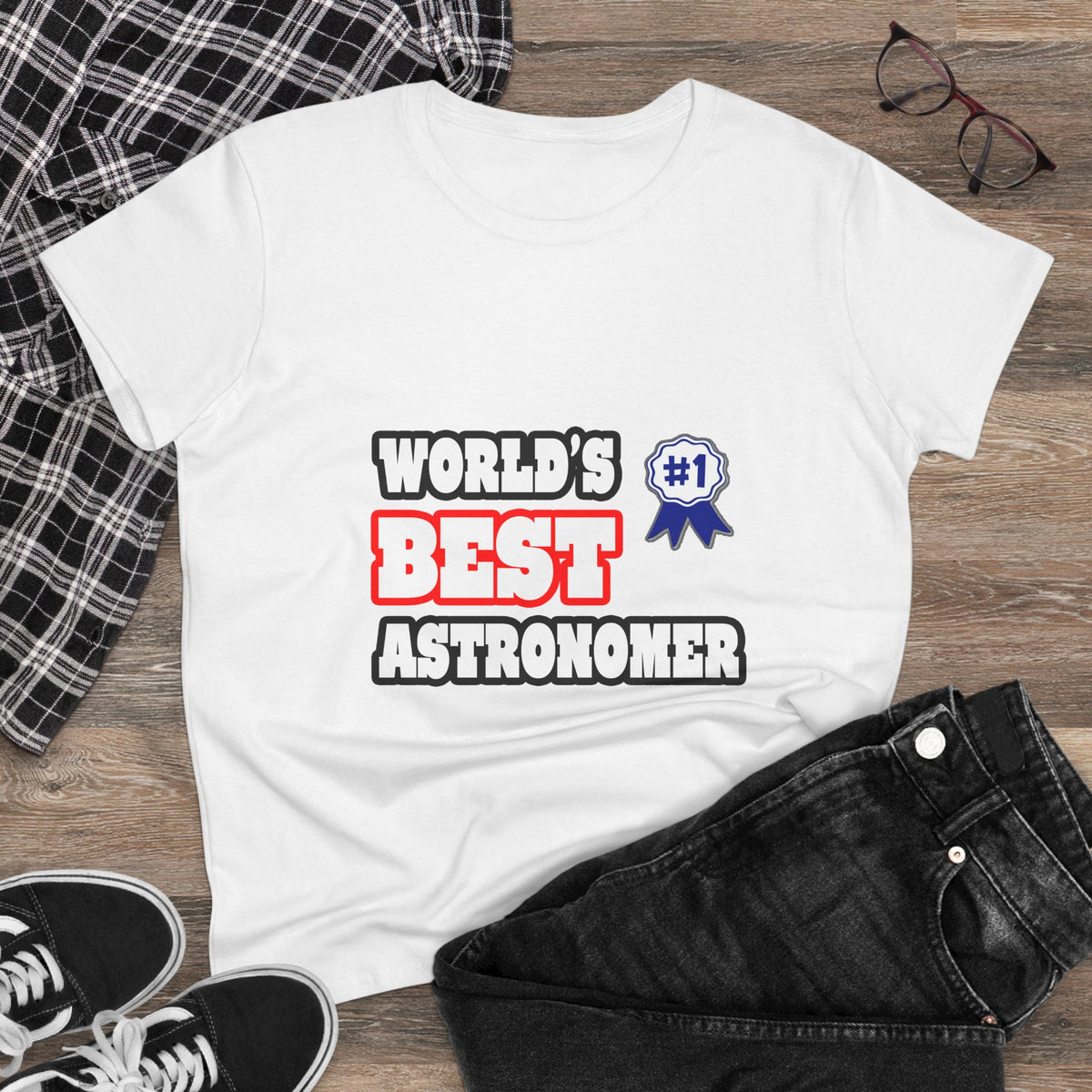 World's Best Astronomer - Women's Midweight Cotton Tee