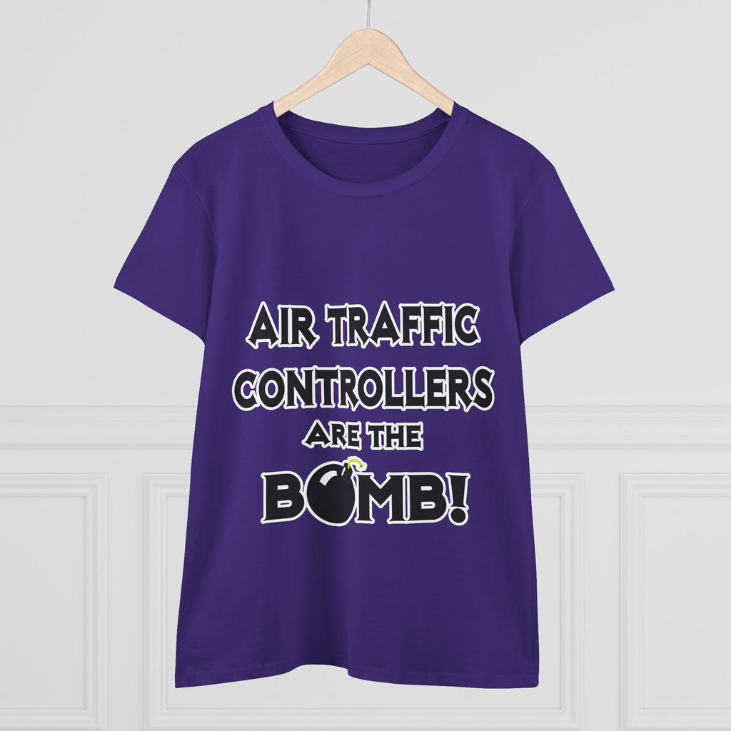 Air Traffic Controllers Are The Bomb! - Women's Midweight Cotton Tee