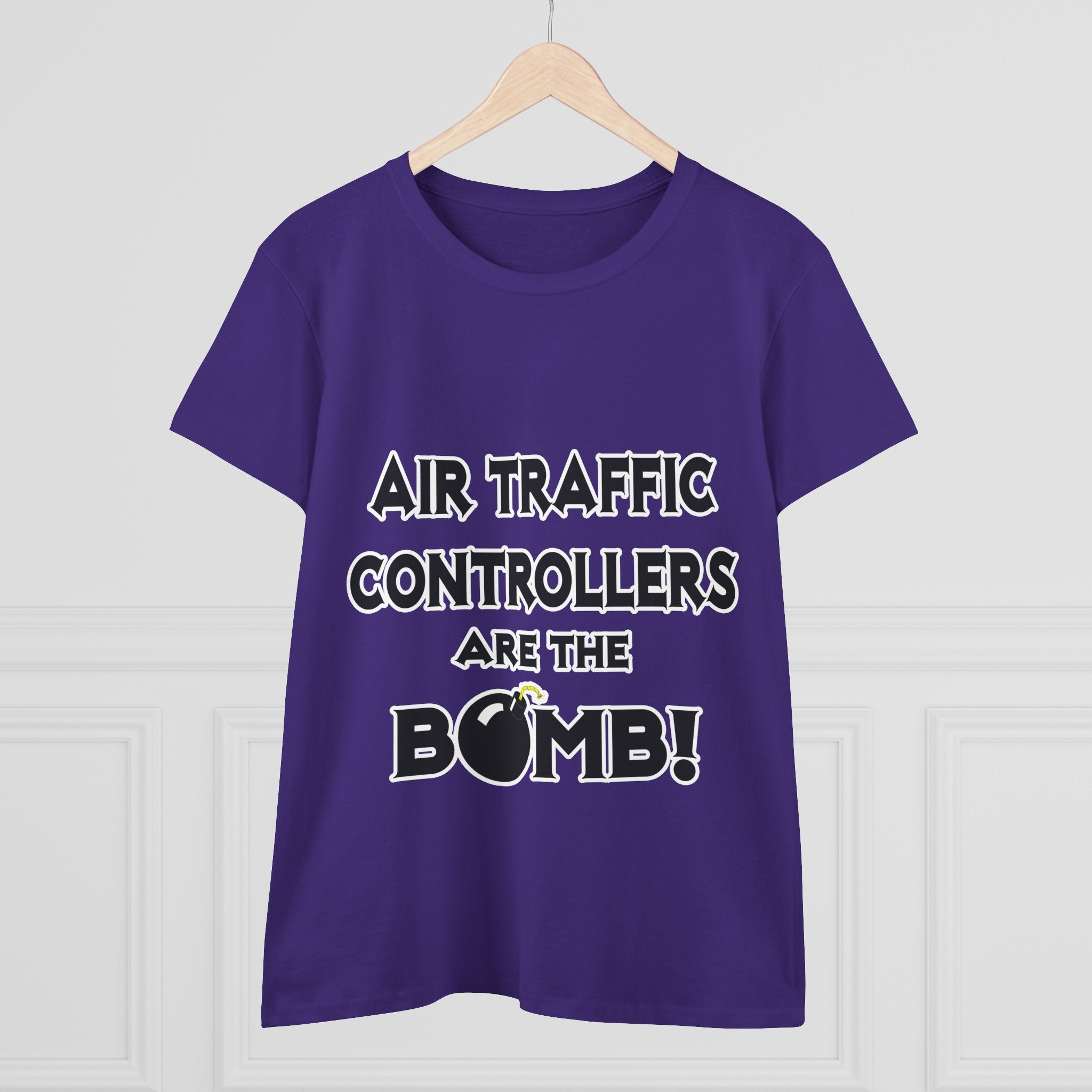 Air Traffic Controllers Are The Bomb! - Women's Midweight Cotton Tee