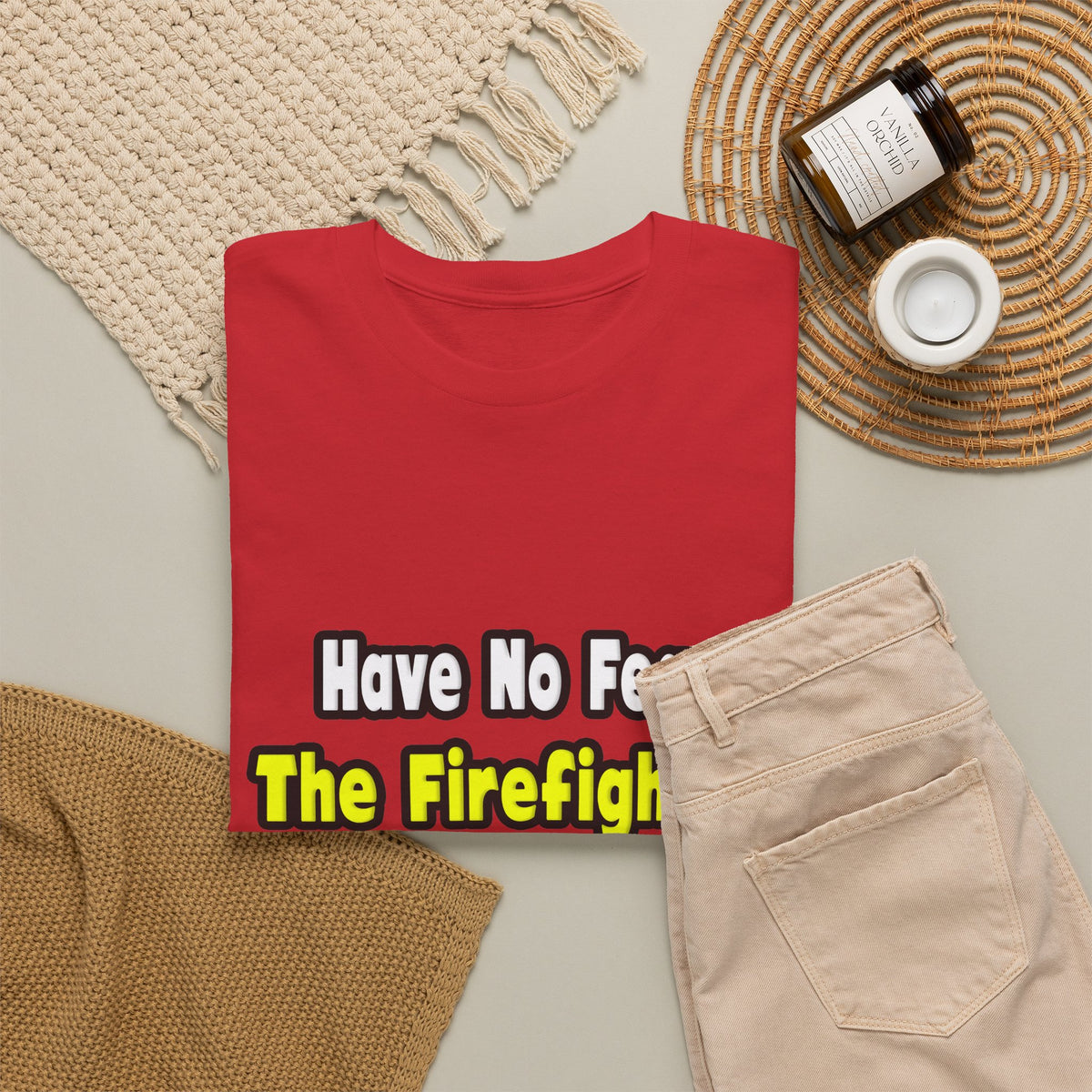 No Fear, The Firefighter Is Here - Unisex Heavy Cotton Tee
