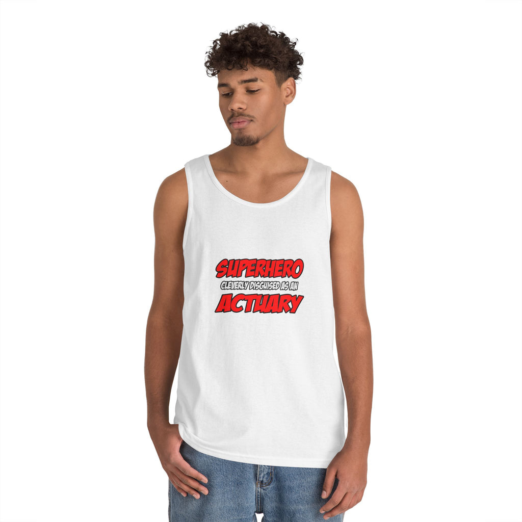 Superhero...Actuary - Unisex Heavy Cotton Tank Top