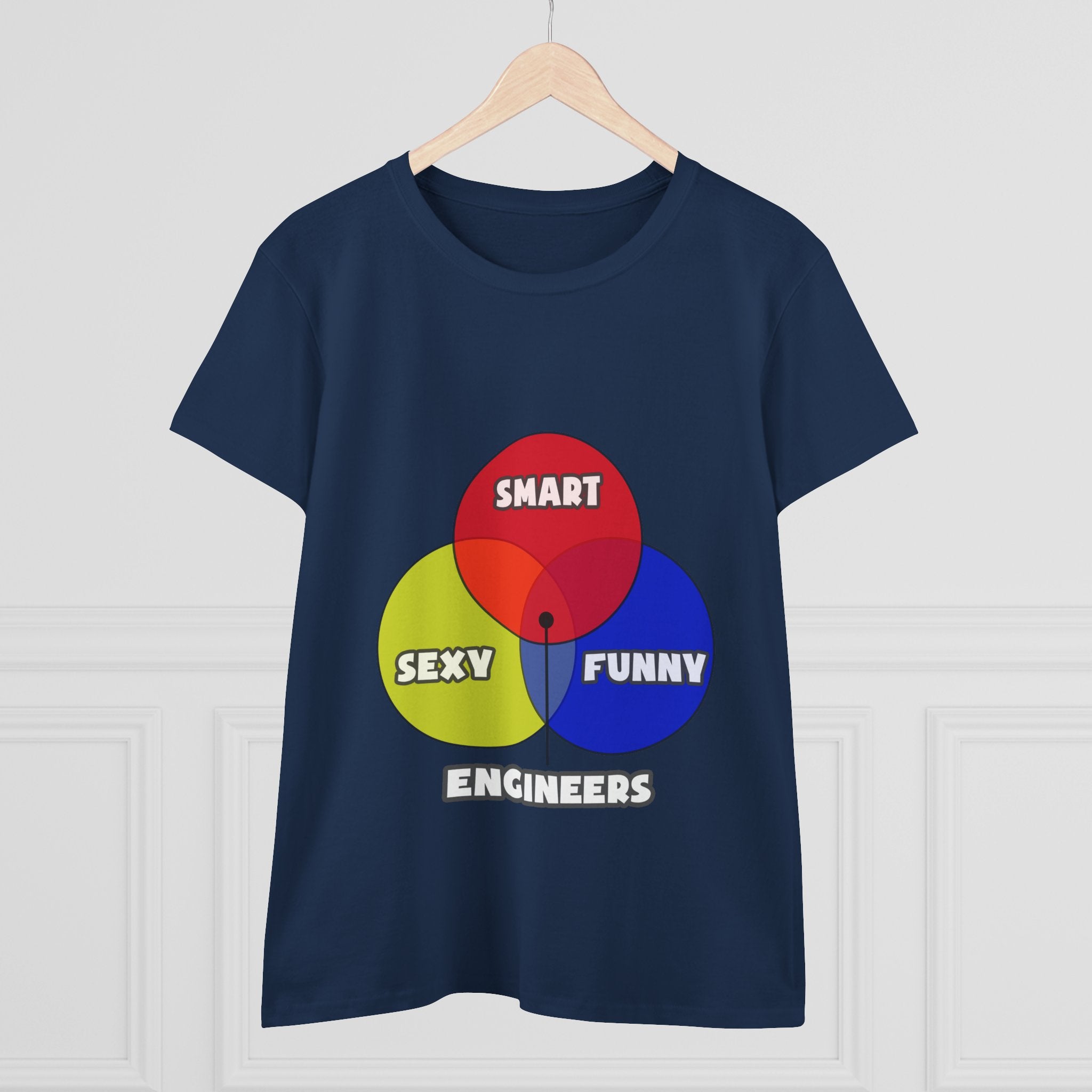 Venn Diagram .. Engineers - Women's Midweight Cotton Tee