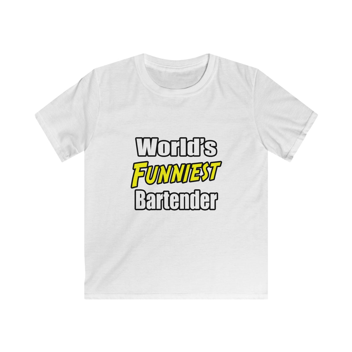World's Funniest Bartender - Kids Softstyle Tee
