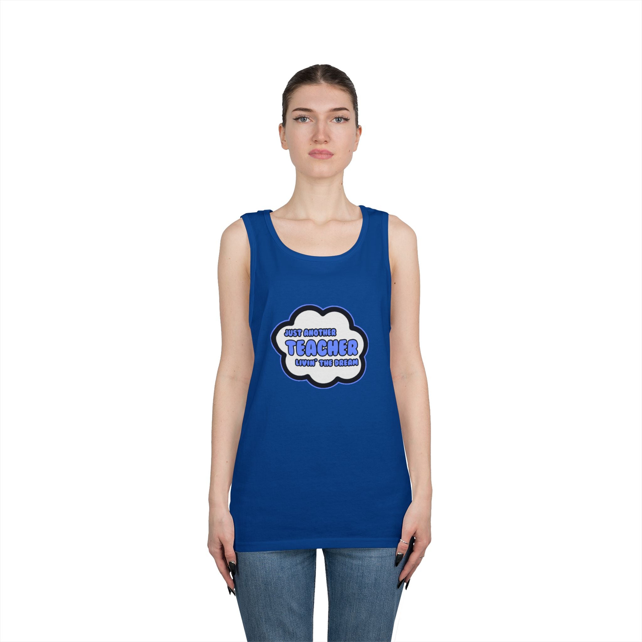 Teacher .. Livin' The Dream - Unisex Heavy Cotton Tank Top