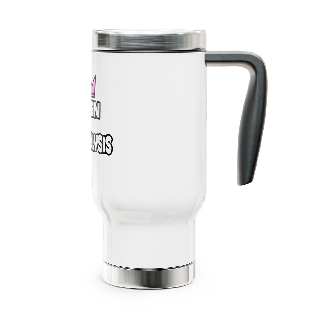 Queen of Risk Analysis - Stainless Steel Travel Mug with Handle, 14oz