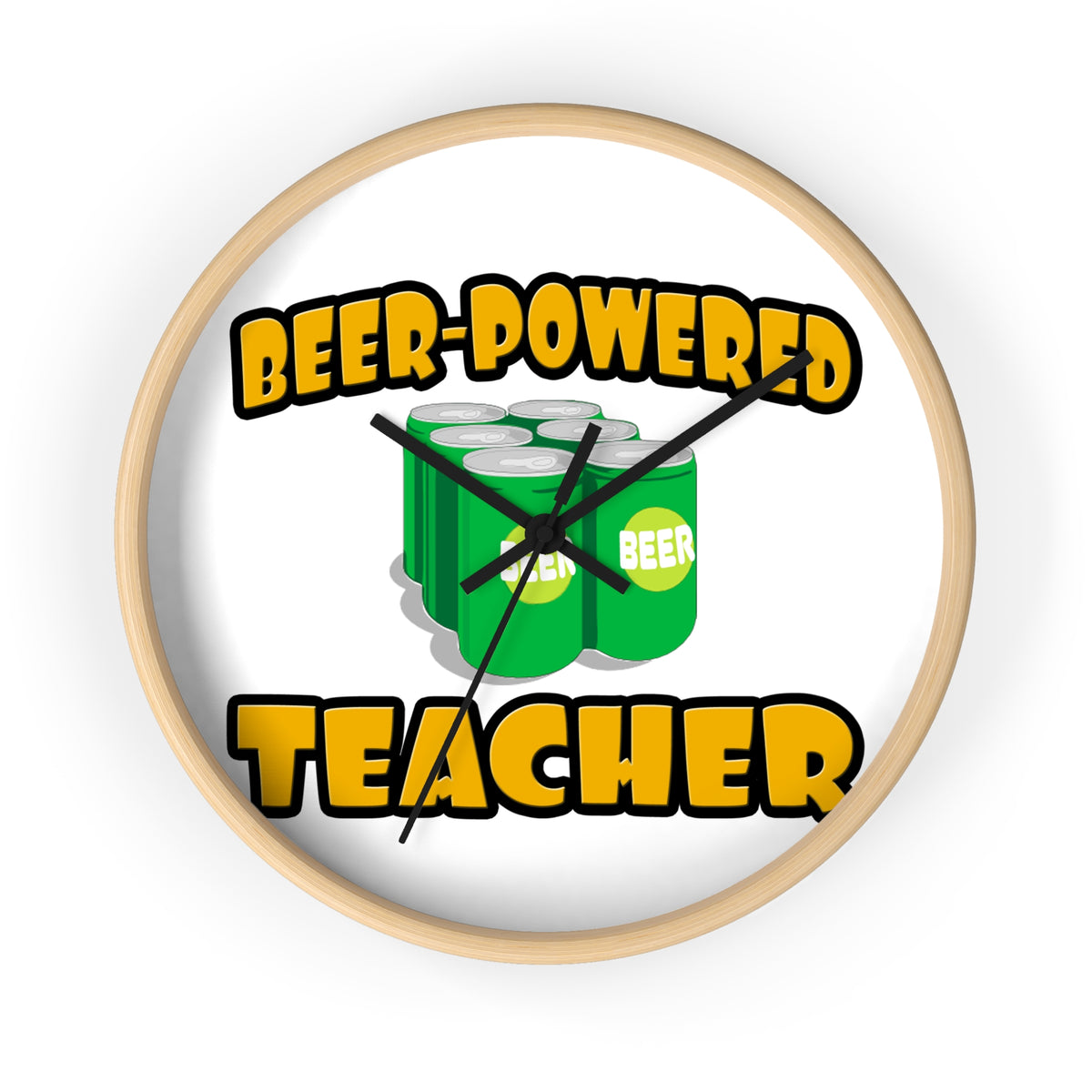 Beer Powered Teacher - Wall Clock