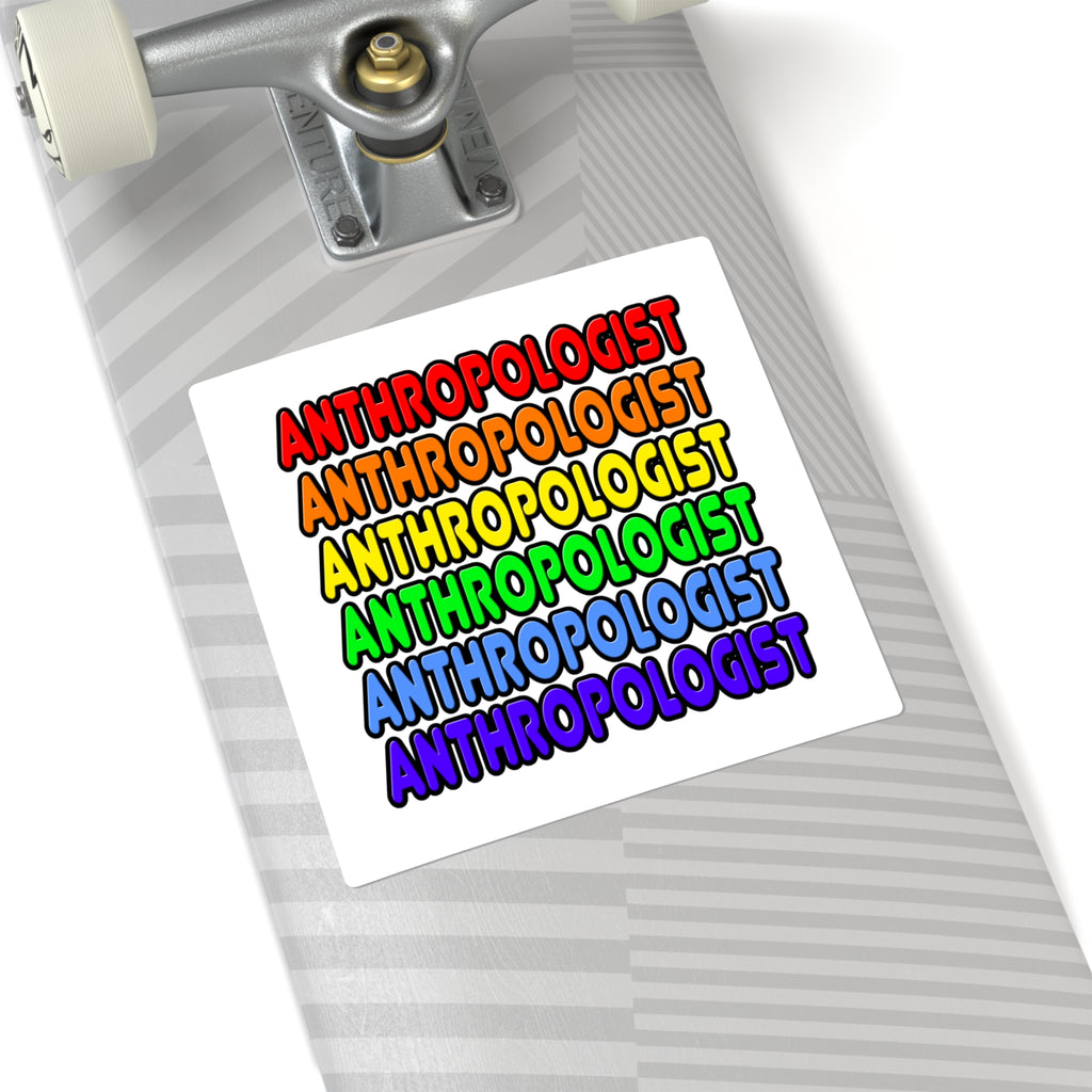 Rainbow Anthropologist - Square Stickers