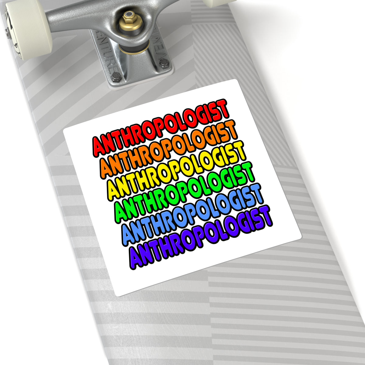 Rainbow Anthropologist - Square Stickers