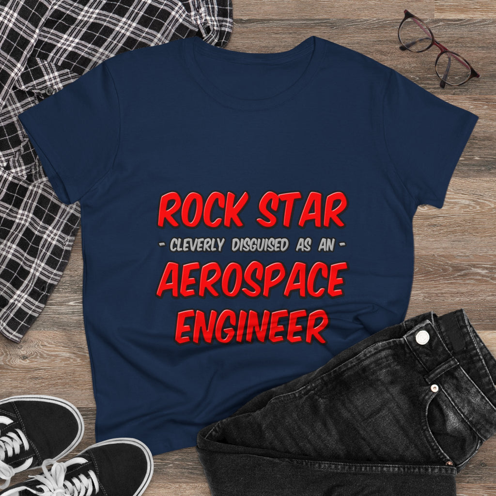 Rock Star...Aerospace Engineer - Women's Midweight Cotton Tee
