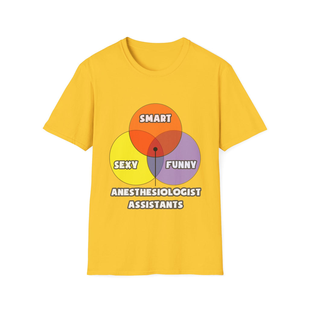 Venn Diagram .. Anesthesiologist Assistants - Unisex Softstyle T-Shirt