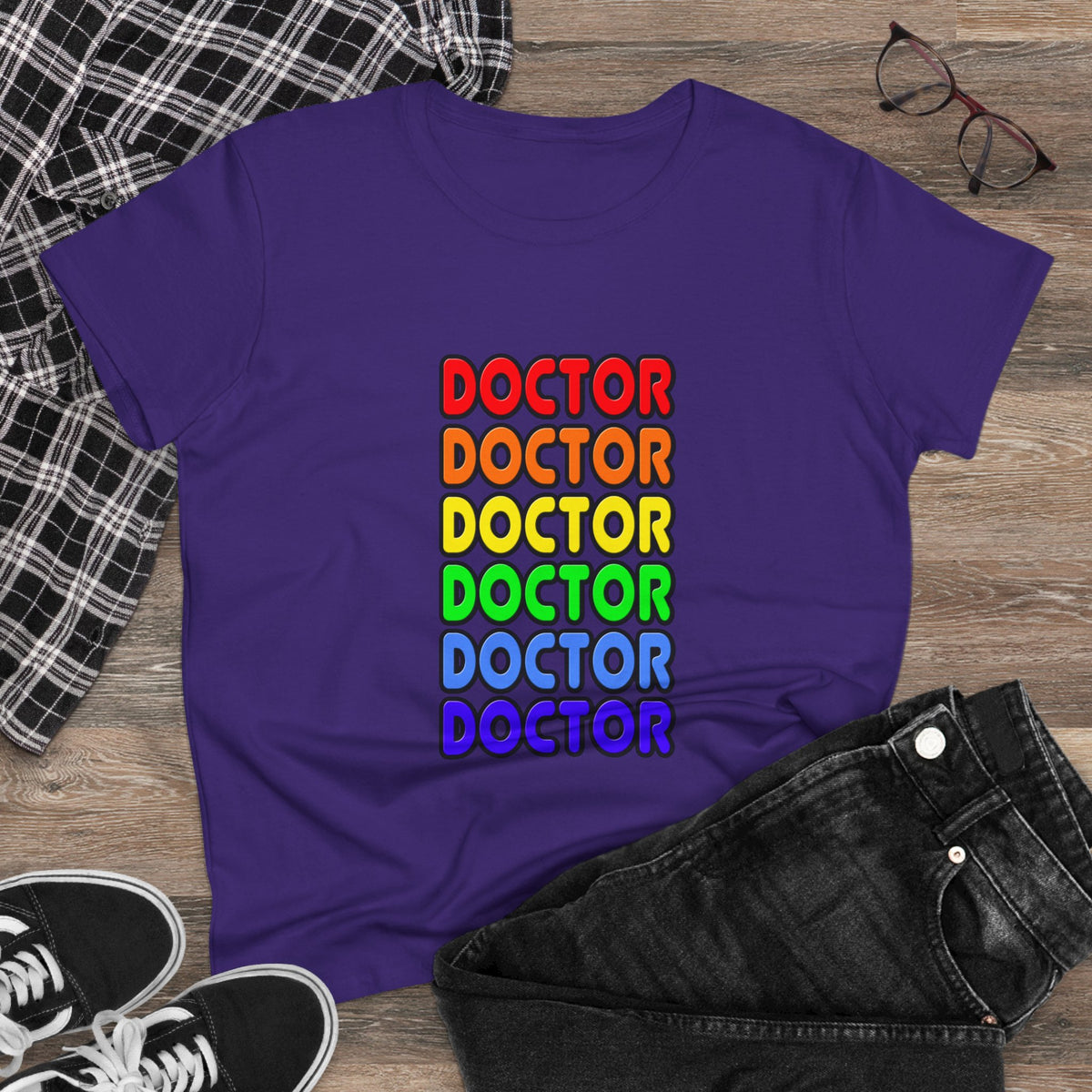 Rainbow Doctor - Women's Midweight Cotton Tee