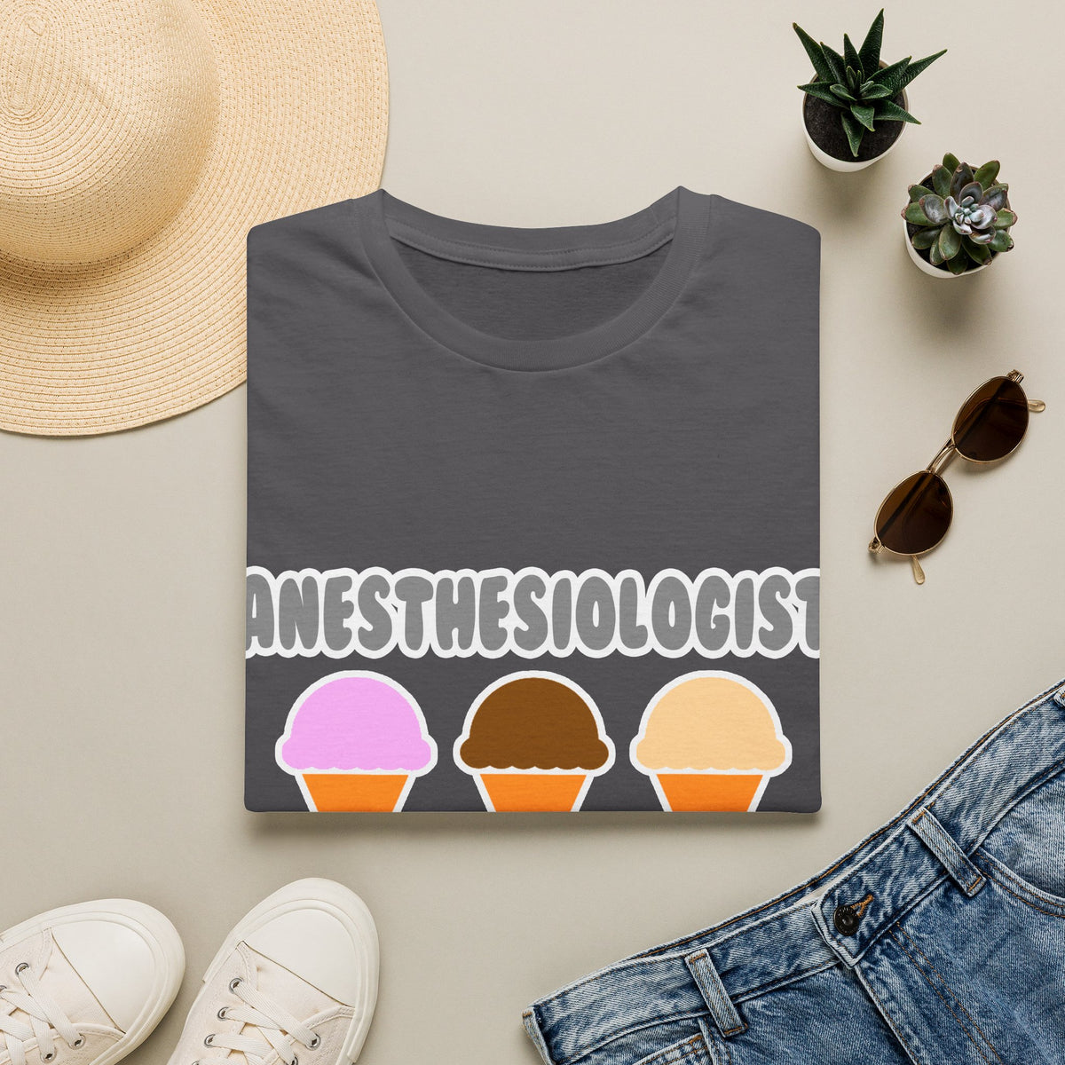 Anesthesiologist ... Will Work For Ice Cream - Unisex Softstyle T-Shirt