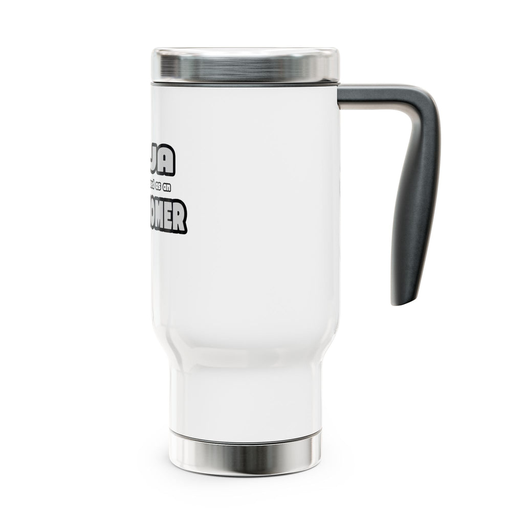 Ninja Cleverly Disguised As An Astronomer - Stainless Steel Travel Mug with Handle, 14oz