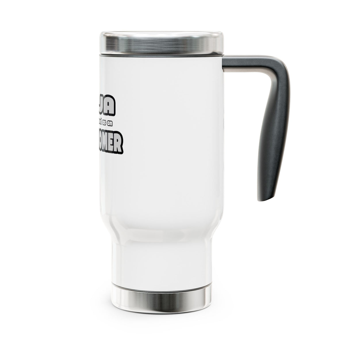 Ninja Cleverly Disguised As An Astronomer - Stainless Steel Travel Mug with Handle, 14oz