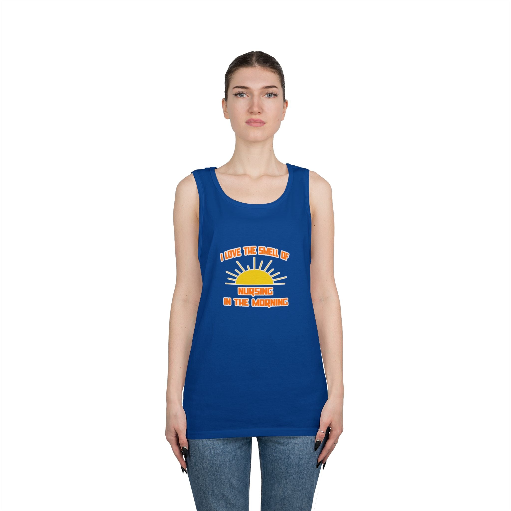 Smell of Nursing in the Morning - Unisex Heavy Cotton Tank Top