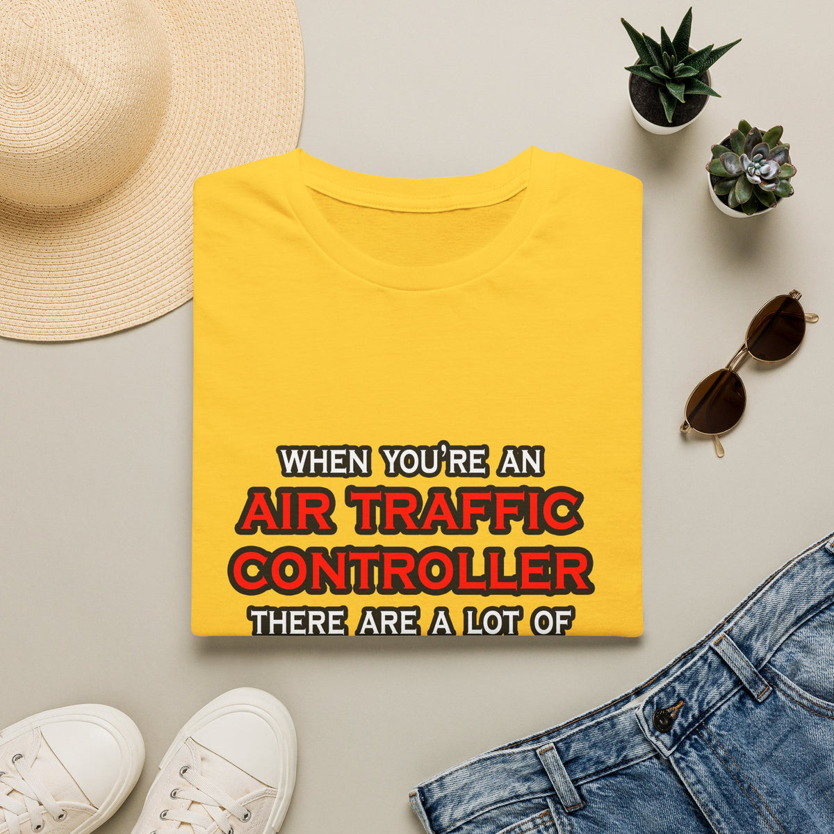 Funny Air Traffic Controller ... OMG WTF LOL - Unisex Softstyle T-Shirt