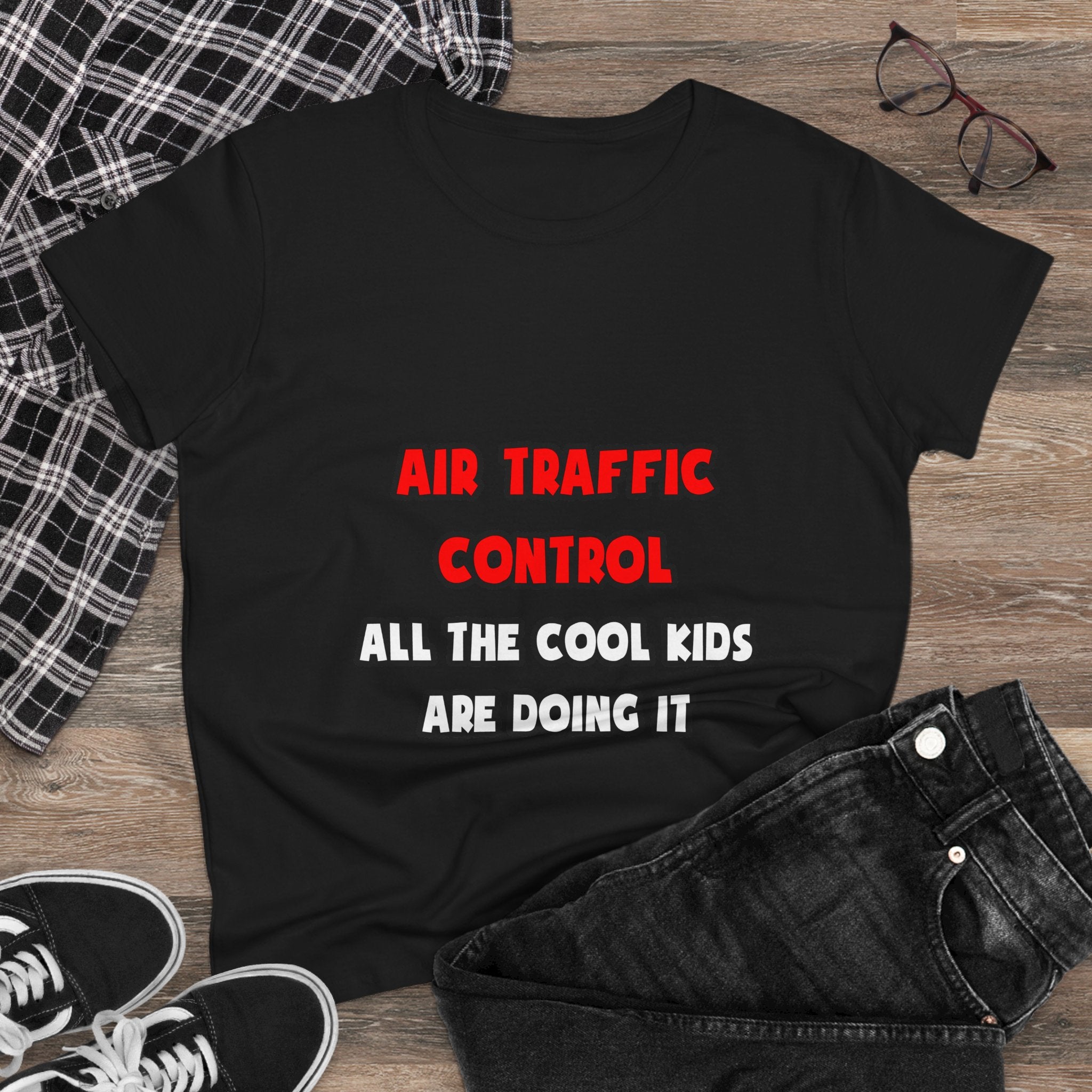 Funny Air Traffic Controller Shirts - Women's Midweight Cotton Tee