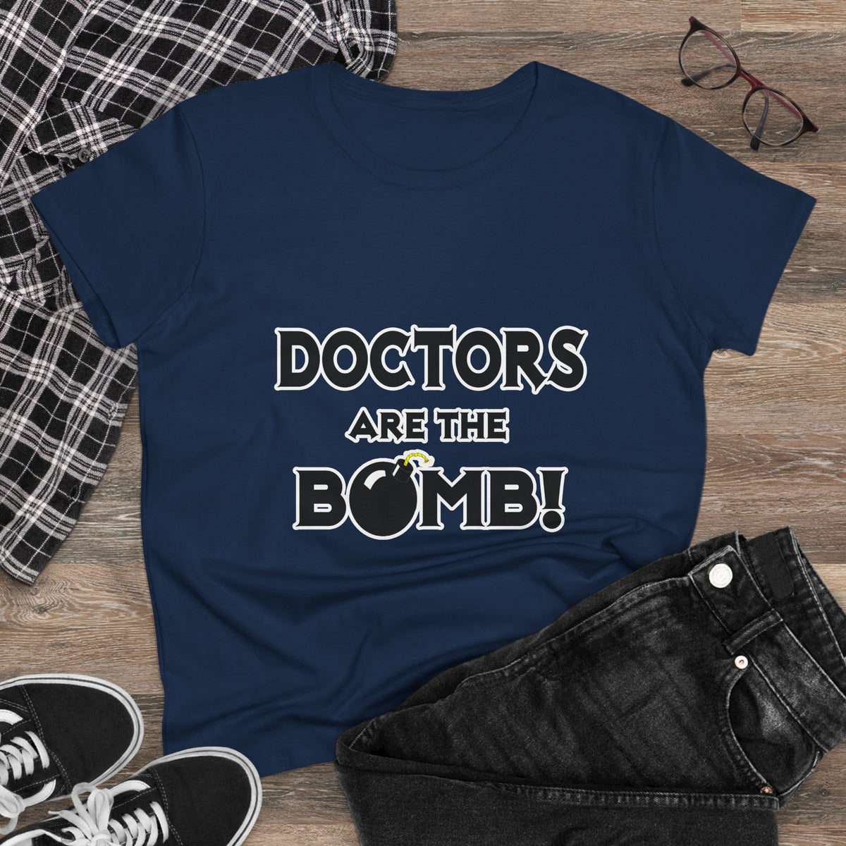 Doctors Are The Bomb! (2) - Women's Midweight Cotton Tee