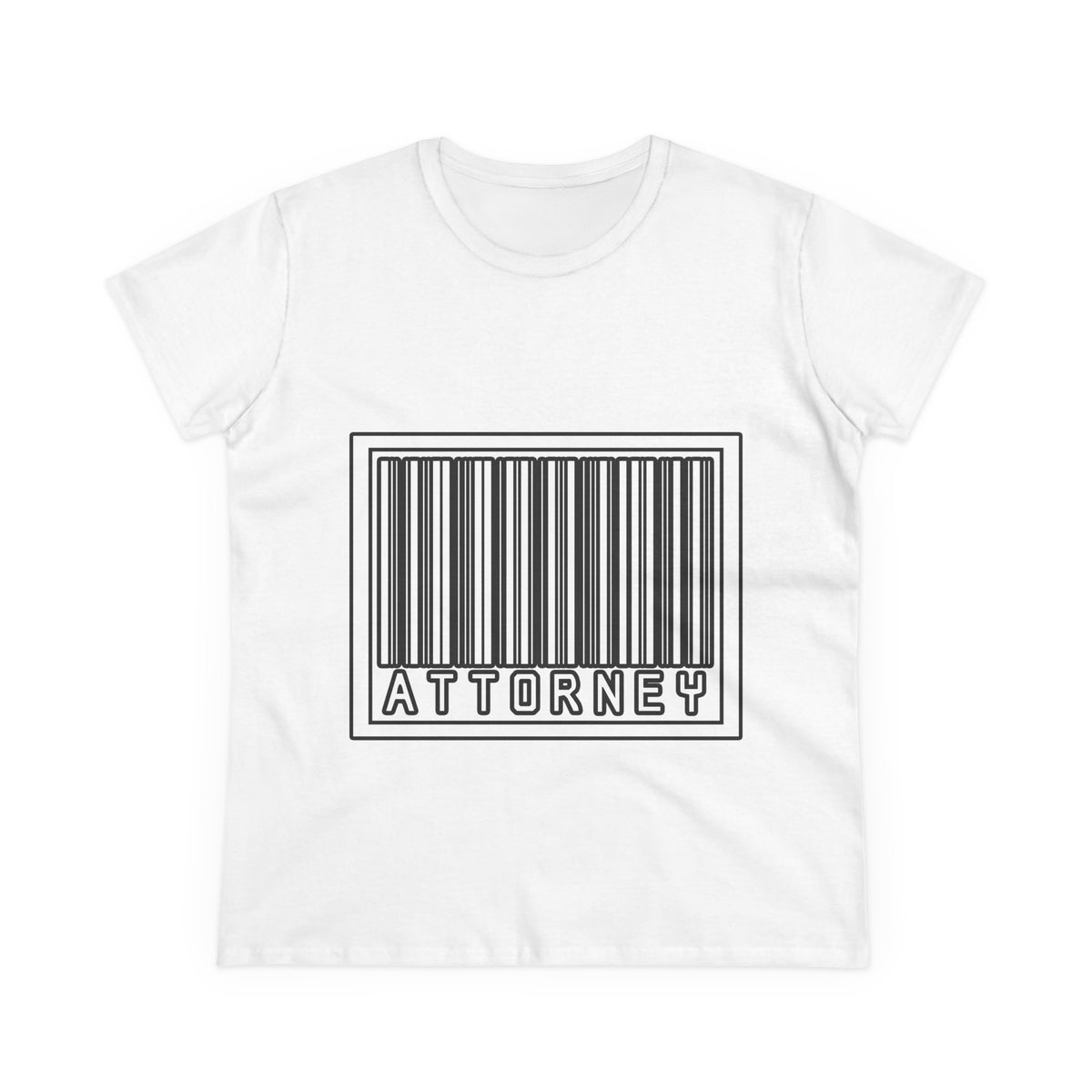 Barcode Attorney - Women's Midweight Cotton Tee