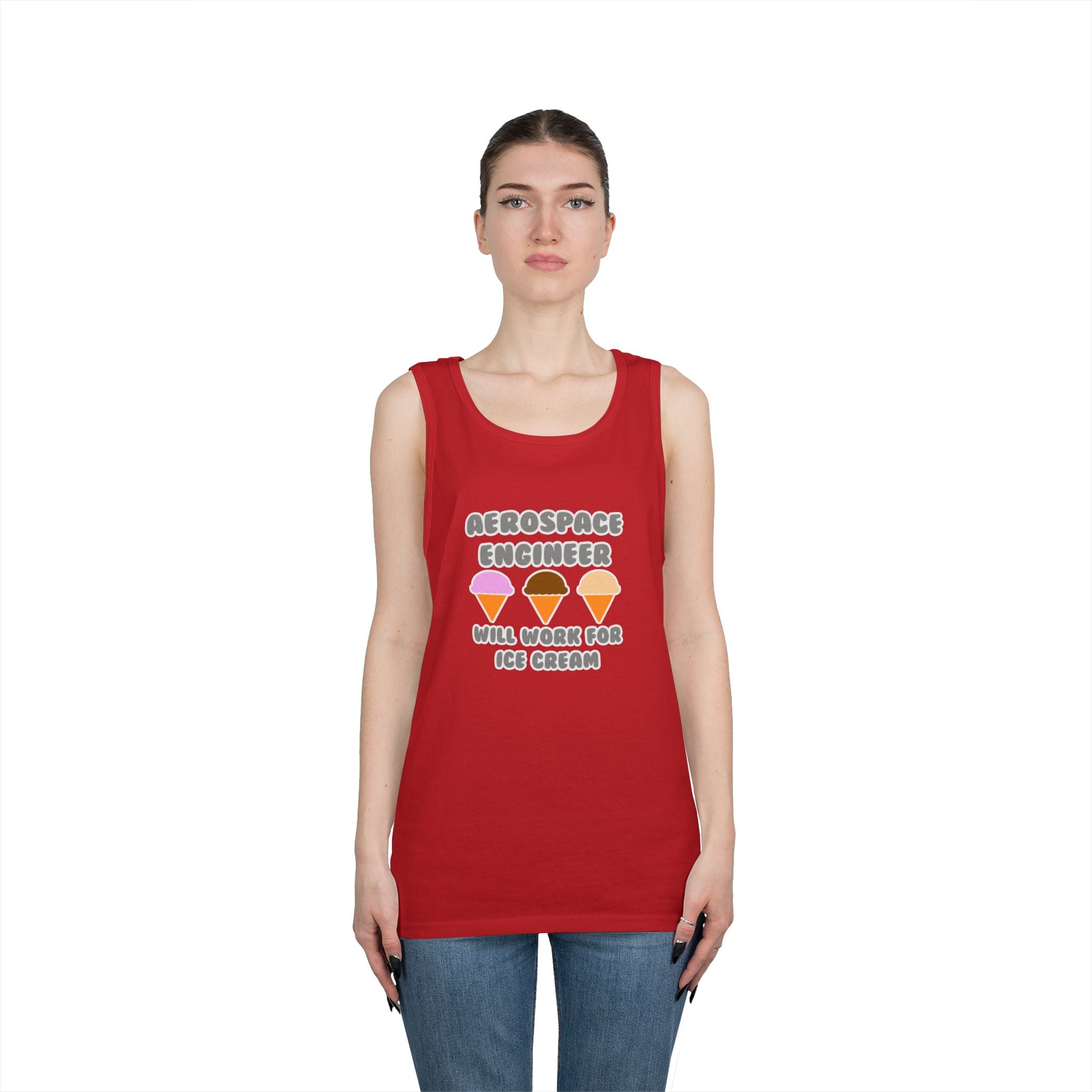 Aerospace Engineer ... Will Work For Ice Cream - Unisex Heavy Cotton Tank Top