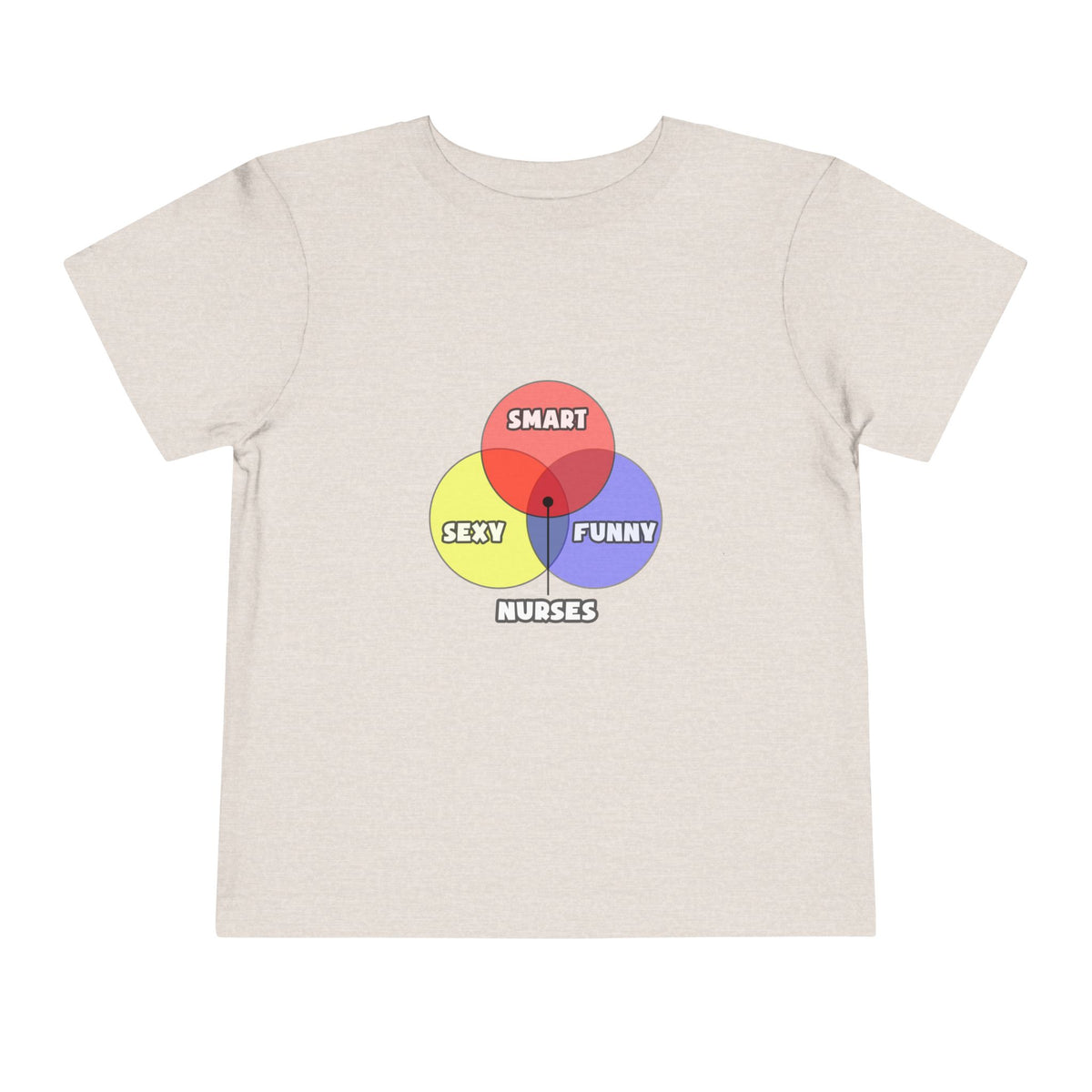 Venn Diagram .. Nurses - Toddler Short Sleeve Tee