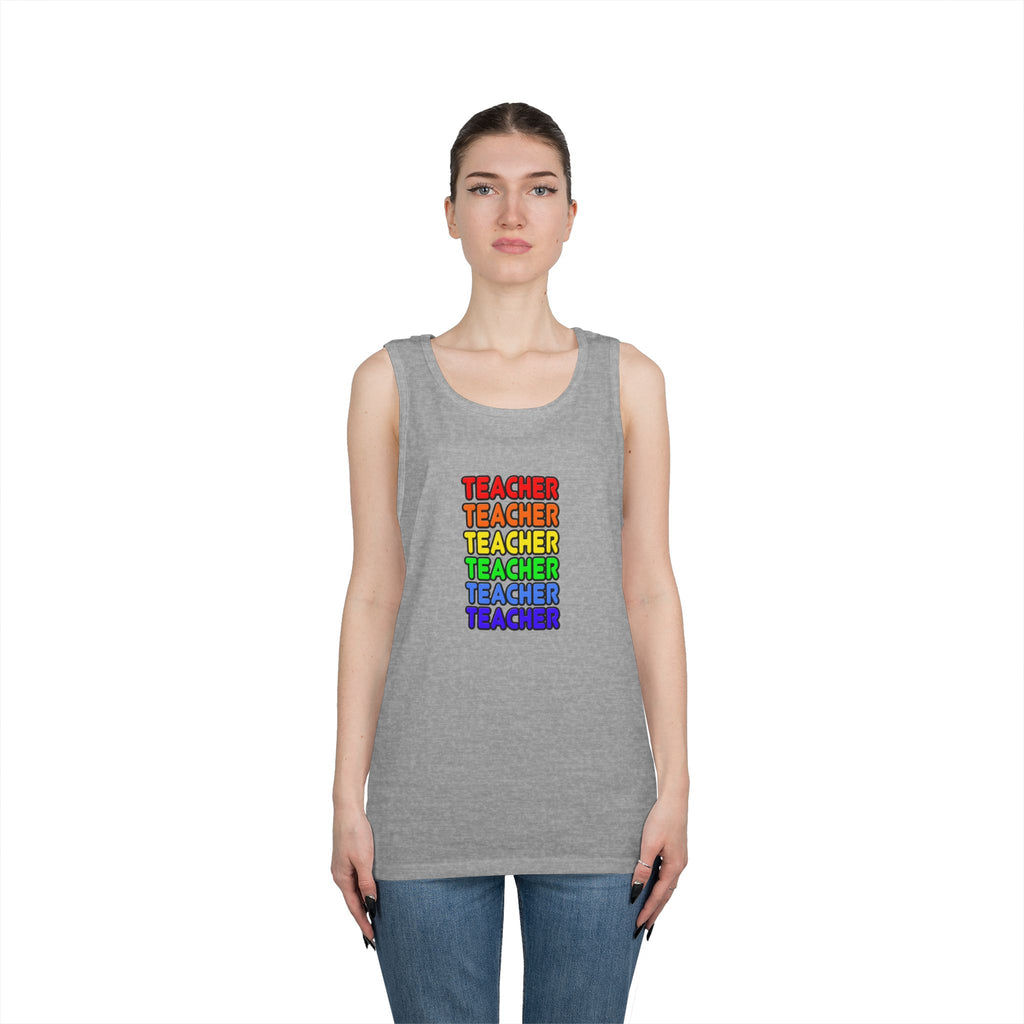 Rainbow Teacher - Unisex Heavy Cotton Tank Top