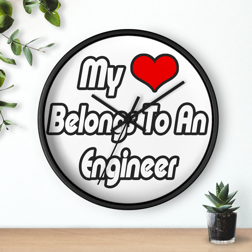 My Heart Belongs To An Engineer - Wall Clock