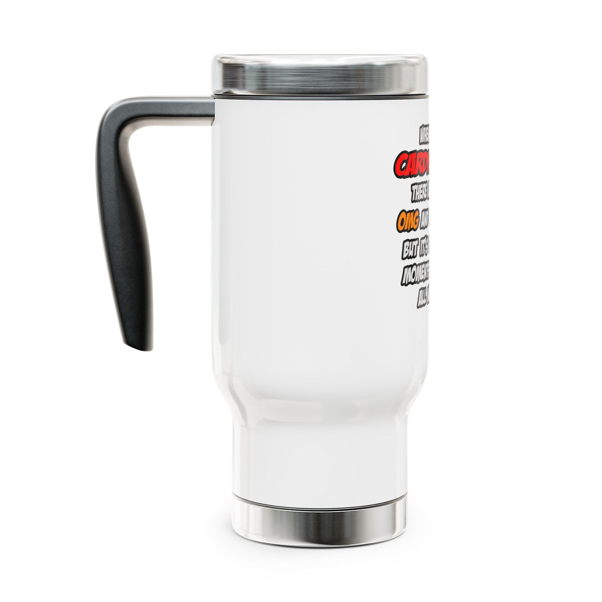 Cardiologist .. OMG WTF LOL - Stainless Steel Travel Mug with Handle, 14oz