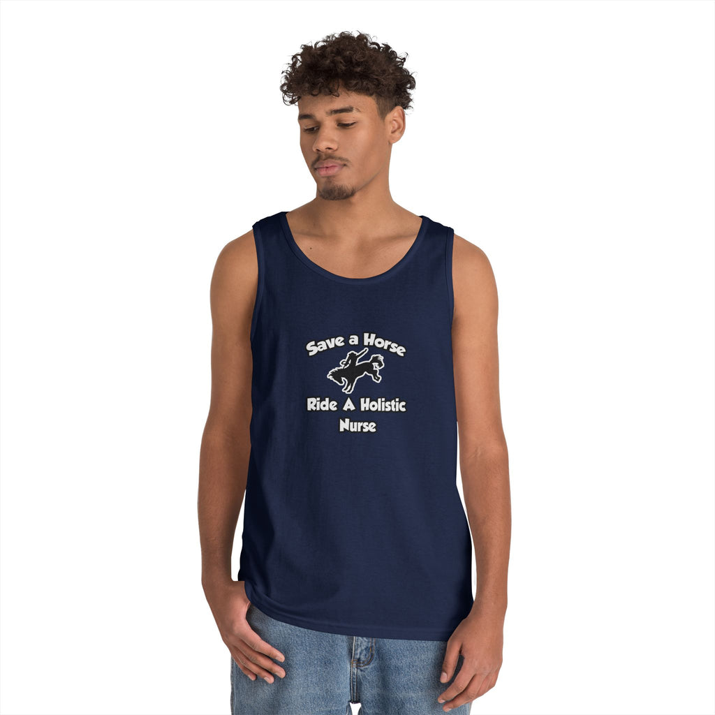 Save a Horse, Ride a Holistic Nurse - Unisex Heavy Cotton Tank Top